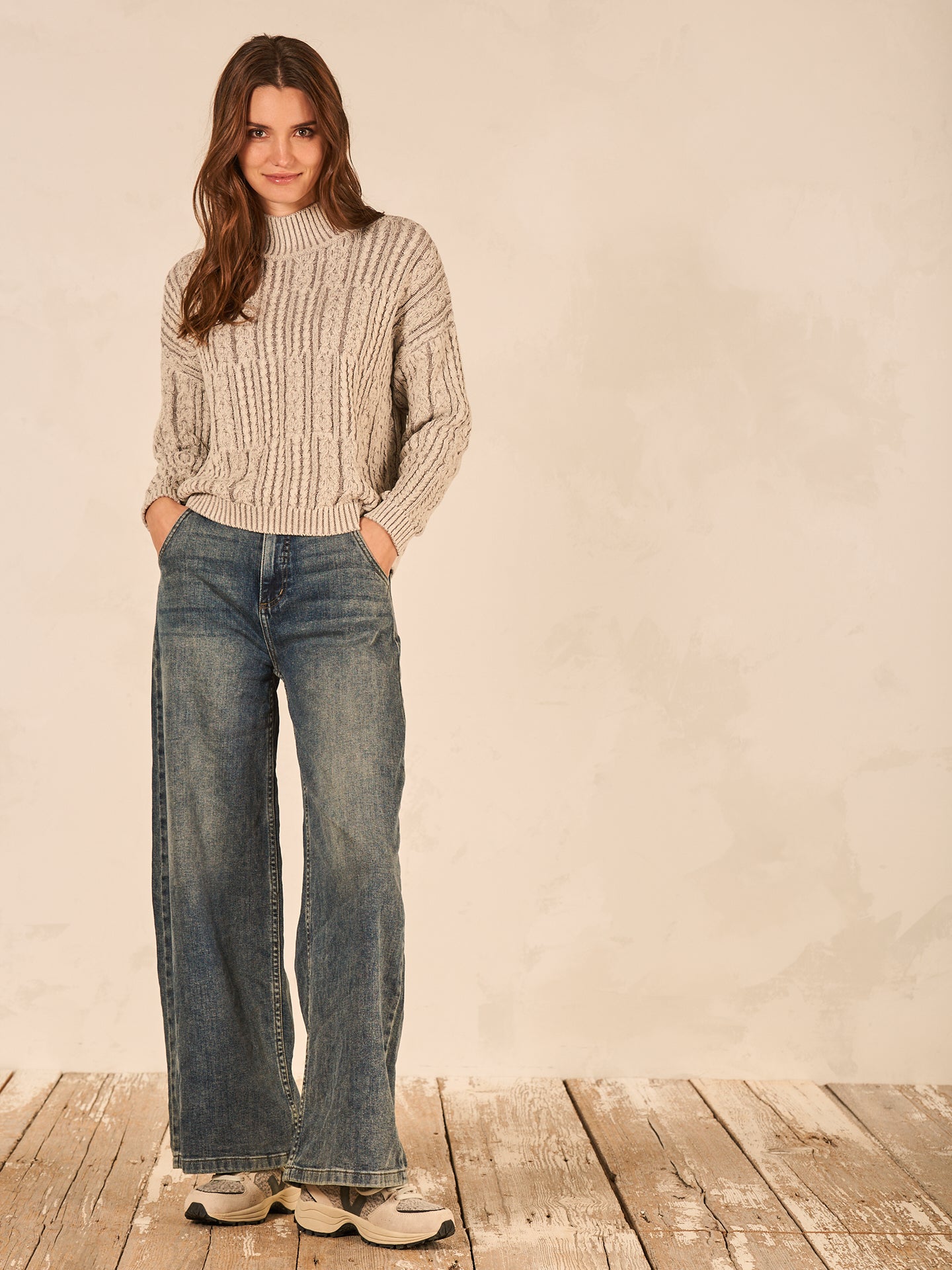 Knitted sweater with pattern