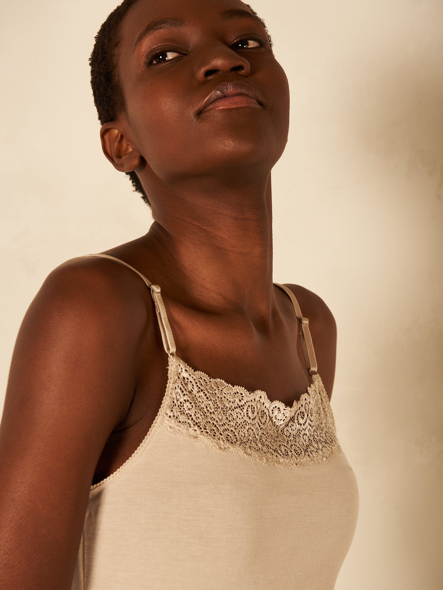 Top with lace insert