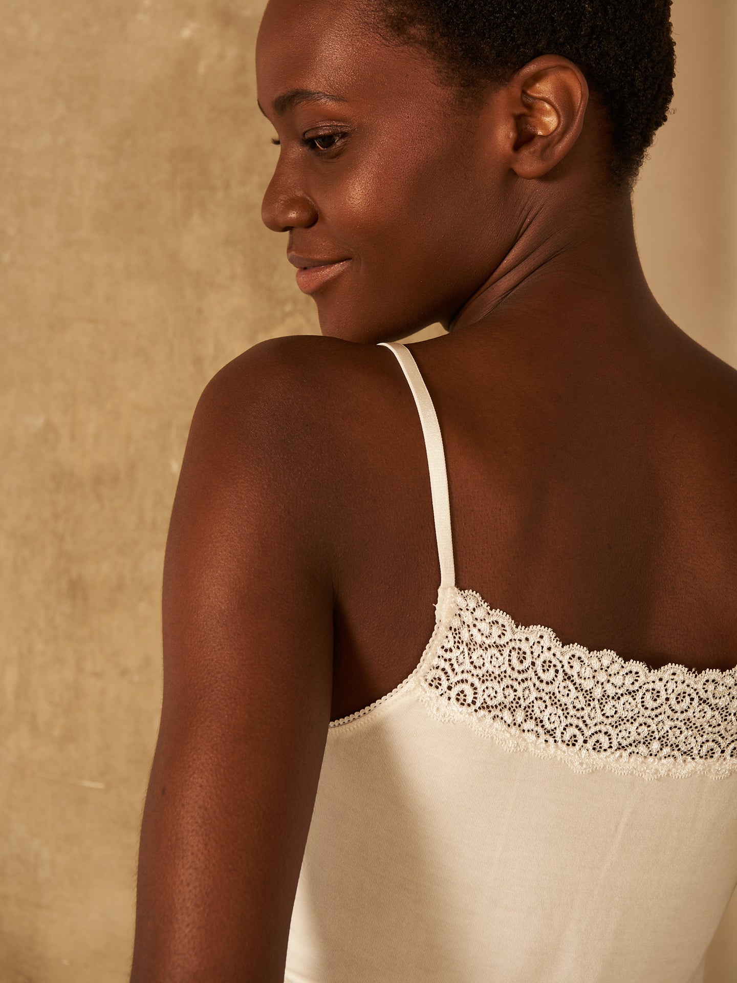 Top with lace insert