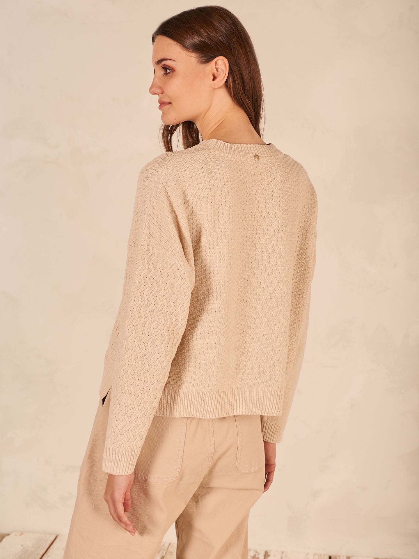 Knitted sweater with pattern