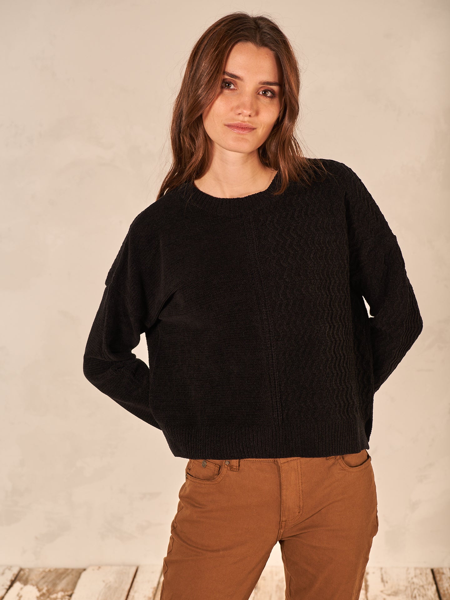 Knitted sweater with pattern