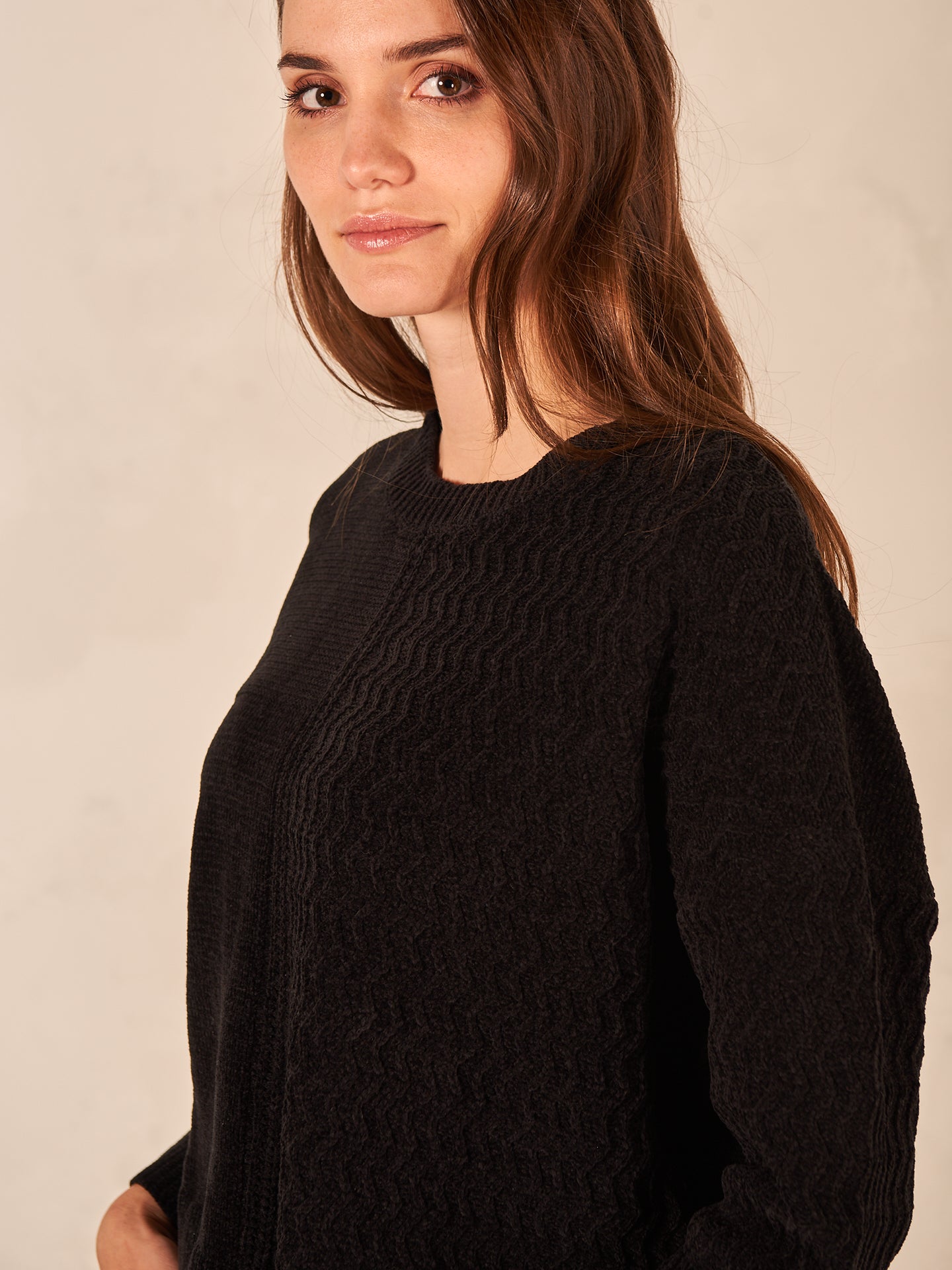 Knitted sweater with pattern