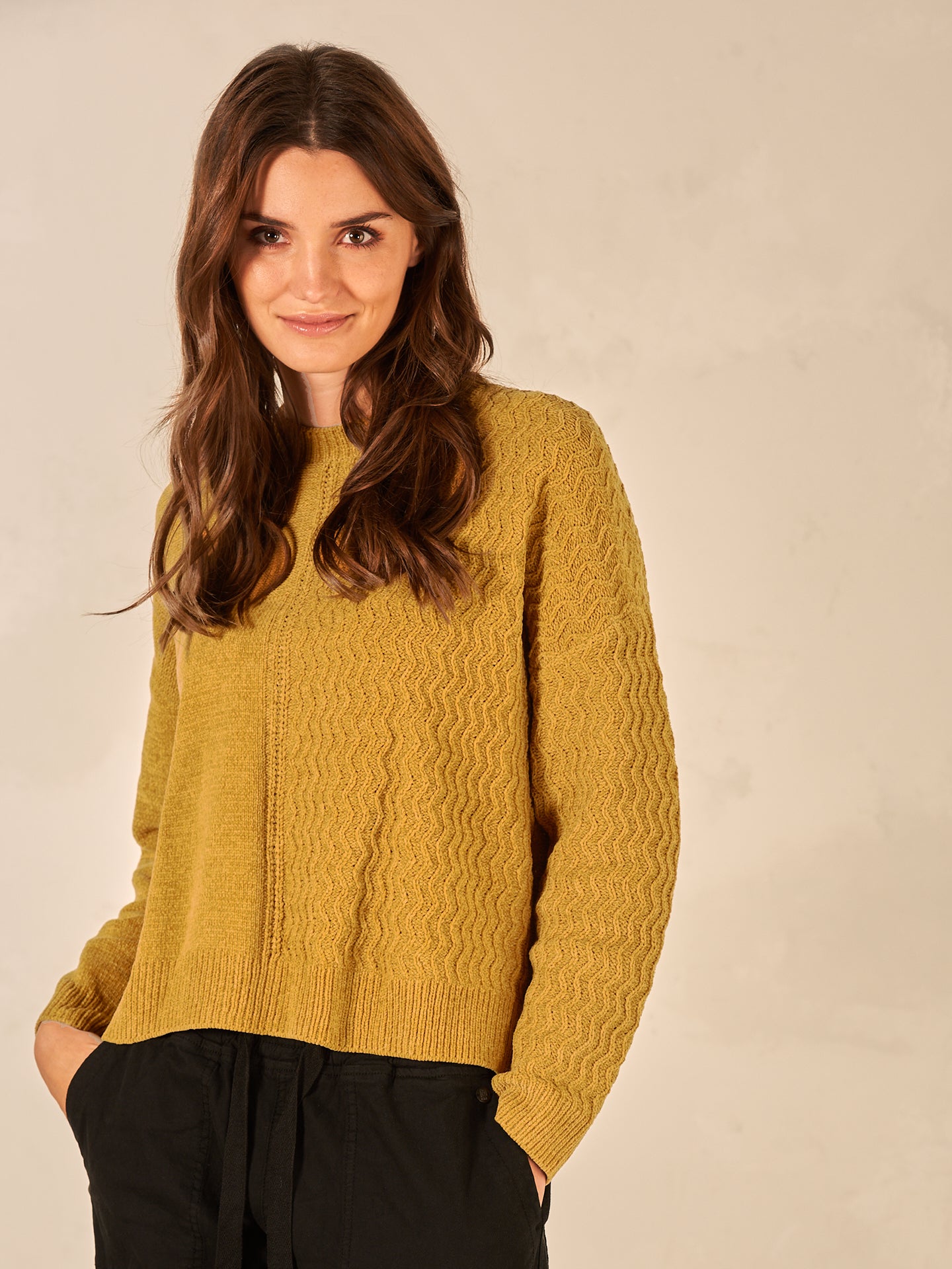 Knitted sweater with pattern