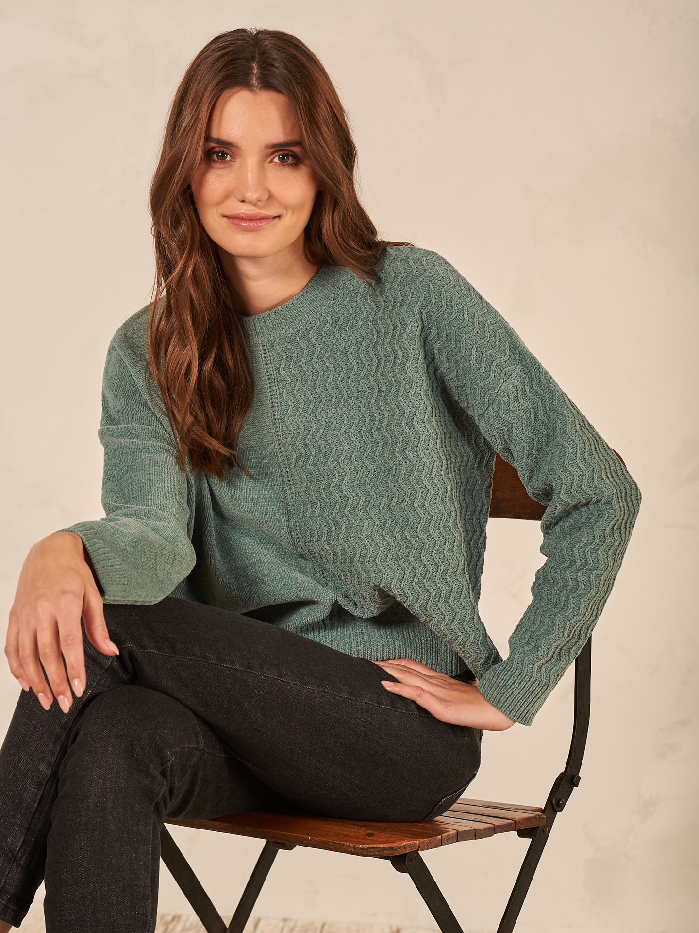 Knitted sweater with pattern