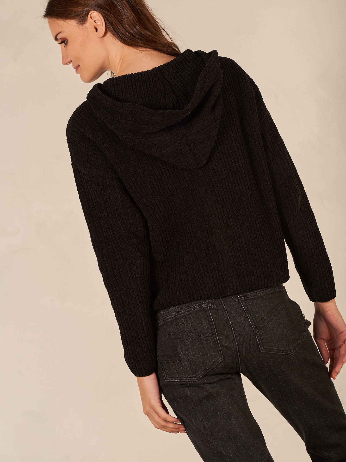 Strickjacke mit Kapuze