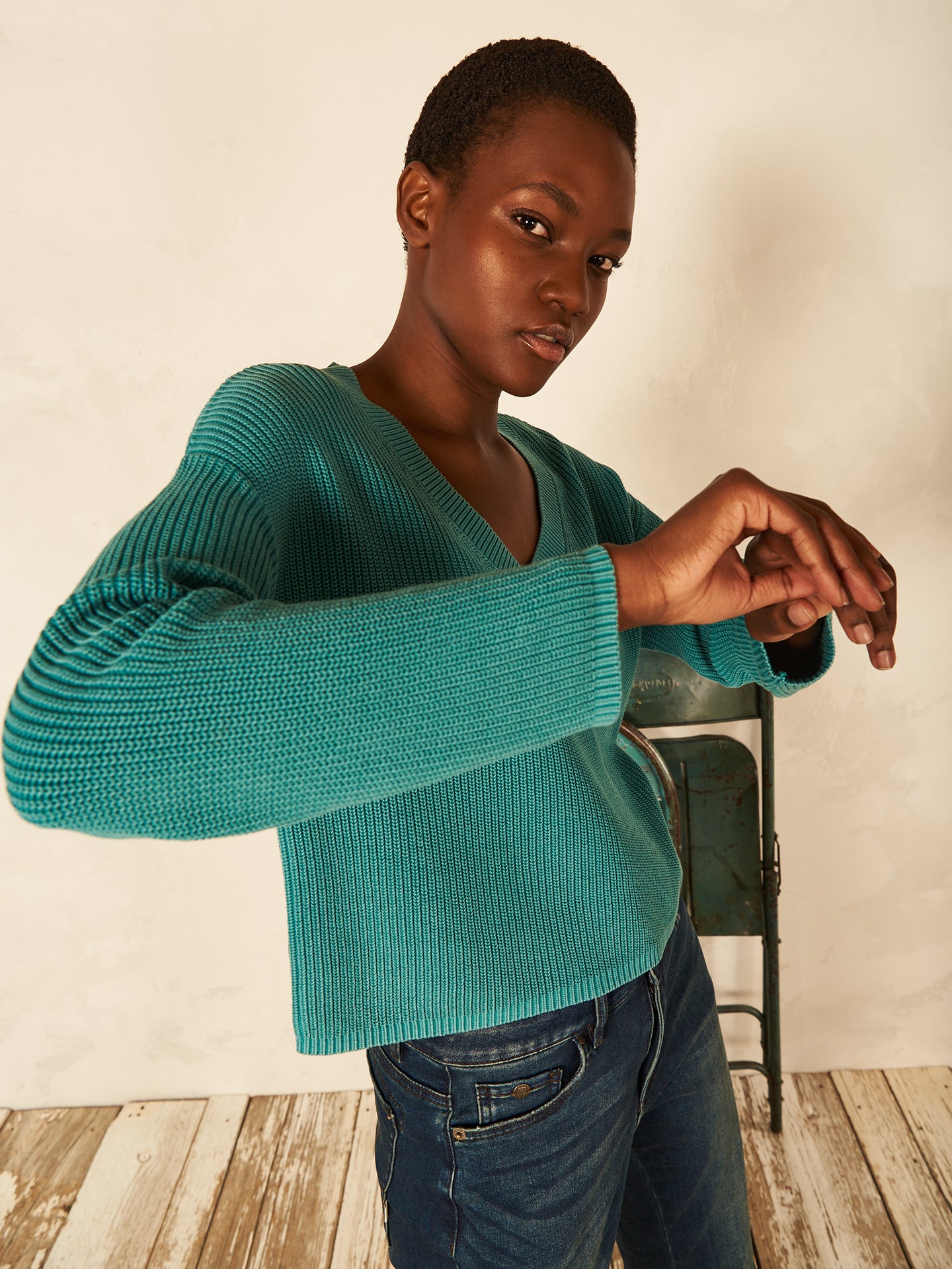 V-neck sweater