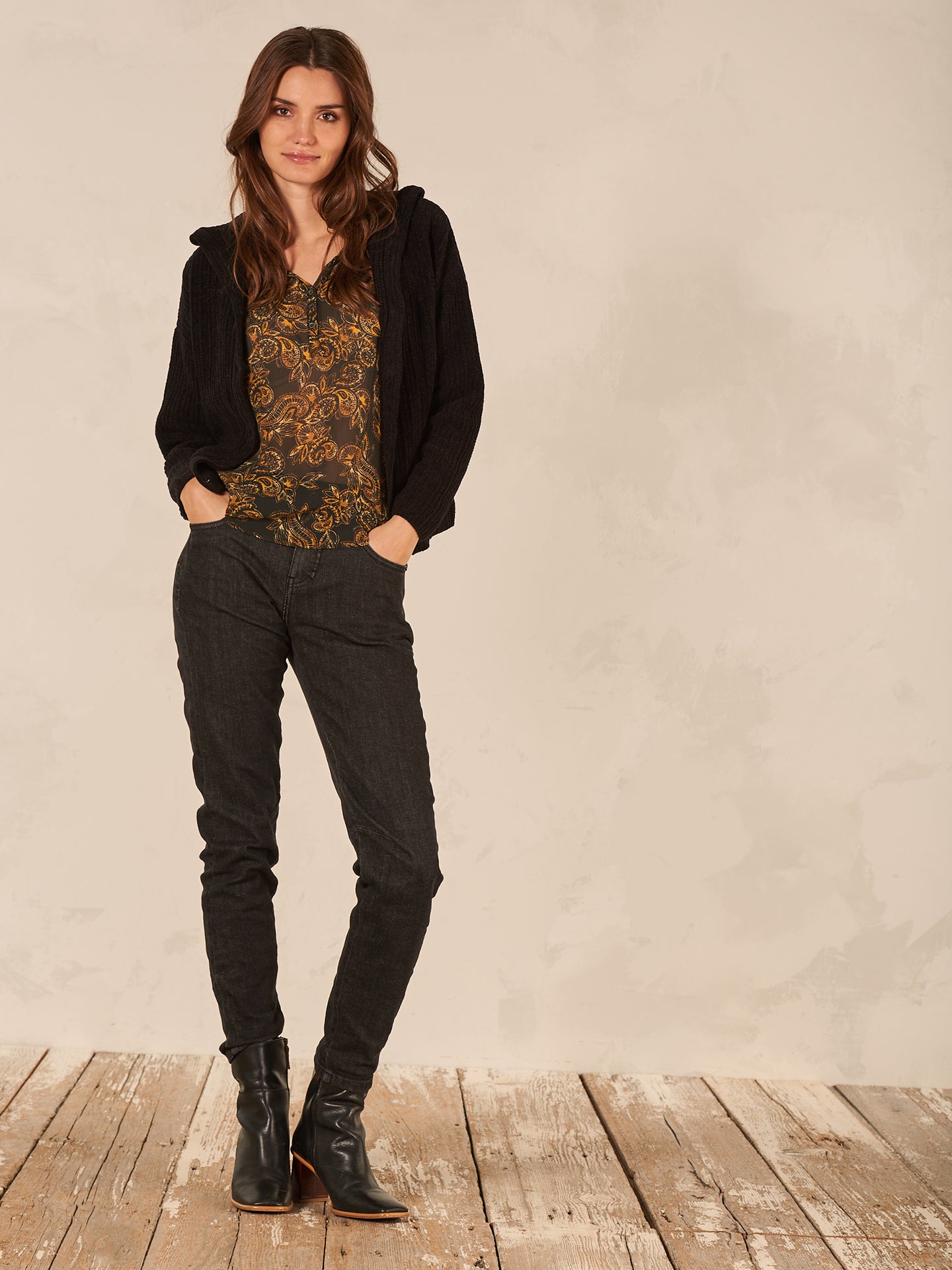 blouse avec patte de boutonnage