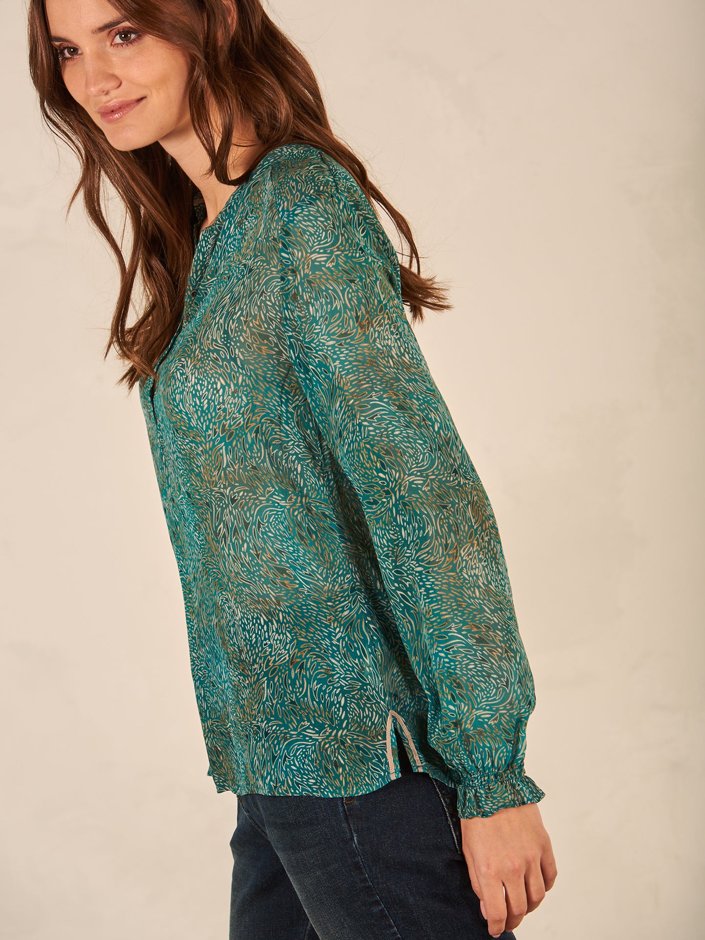 blouse avec patte de boutonnage