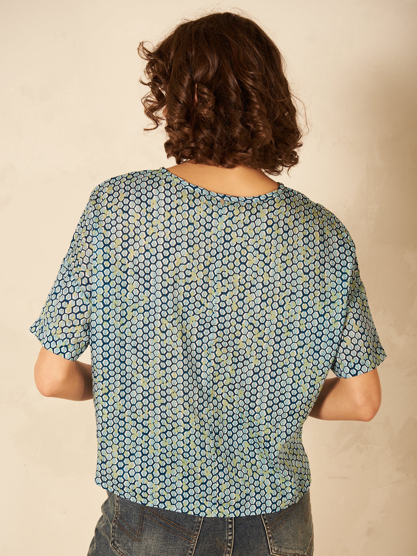 Bluse mit Rundhals