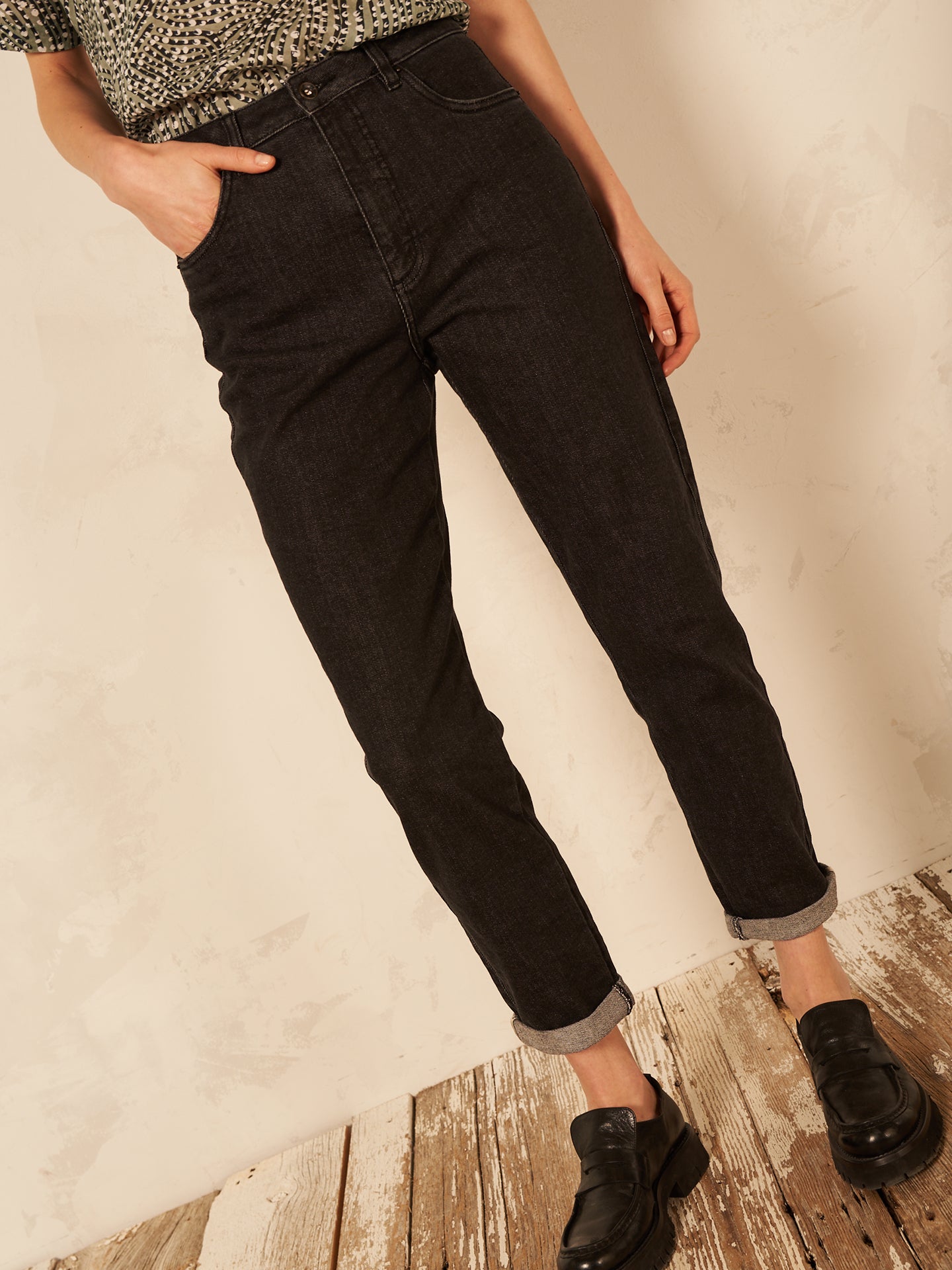 Bluse mit Rundhals