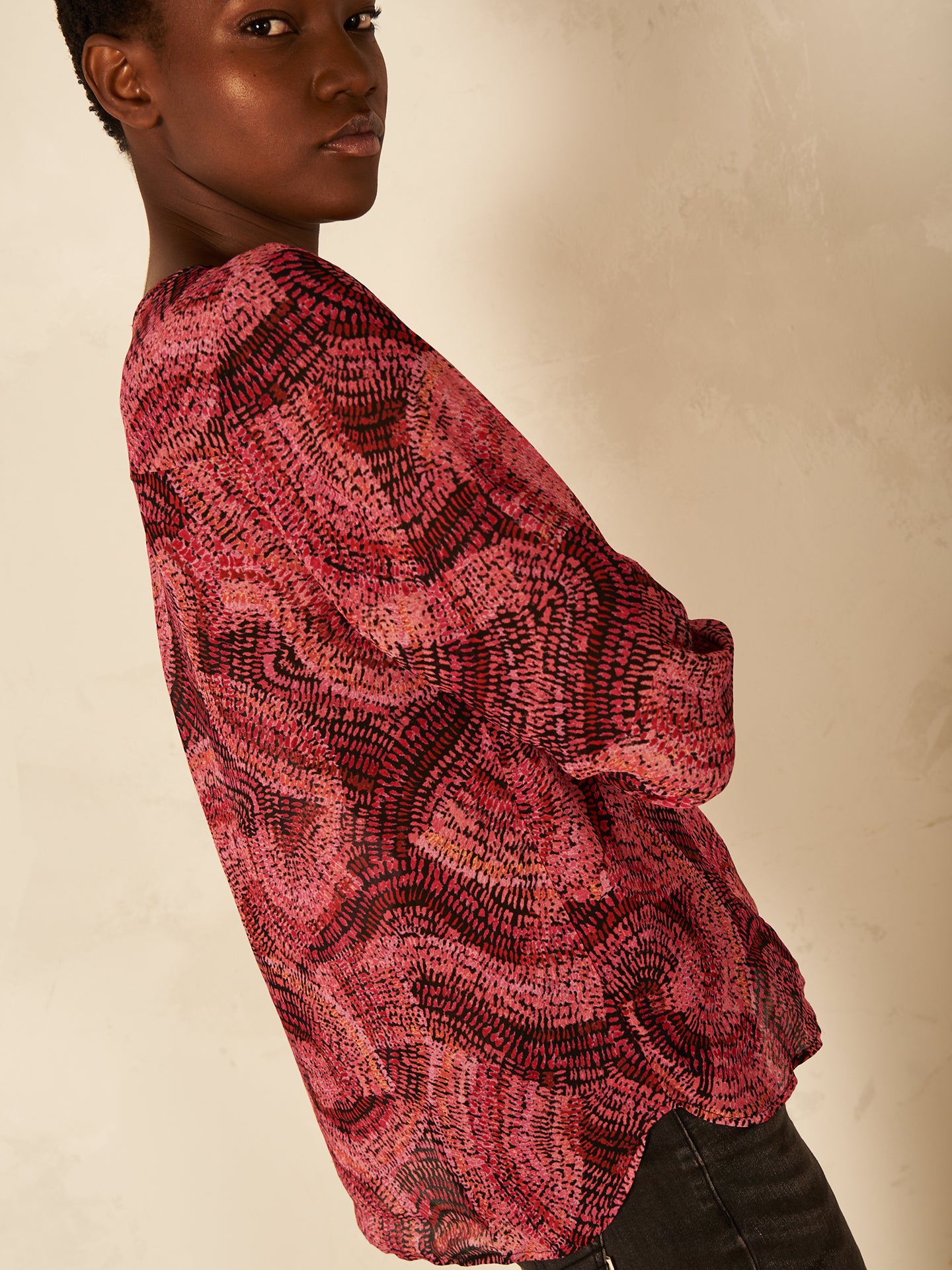 blouse avec patte de boutonnage