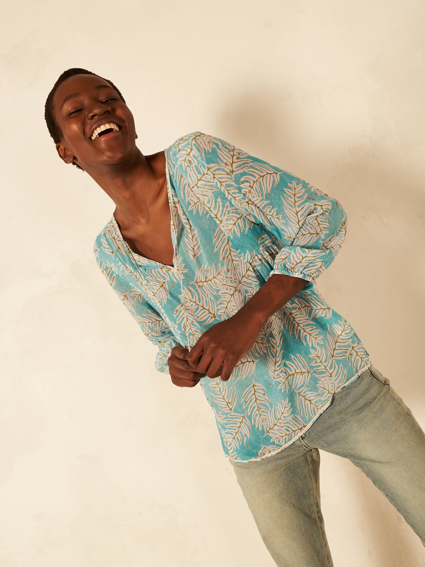Bluse mit Druck