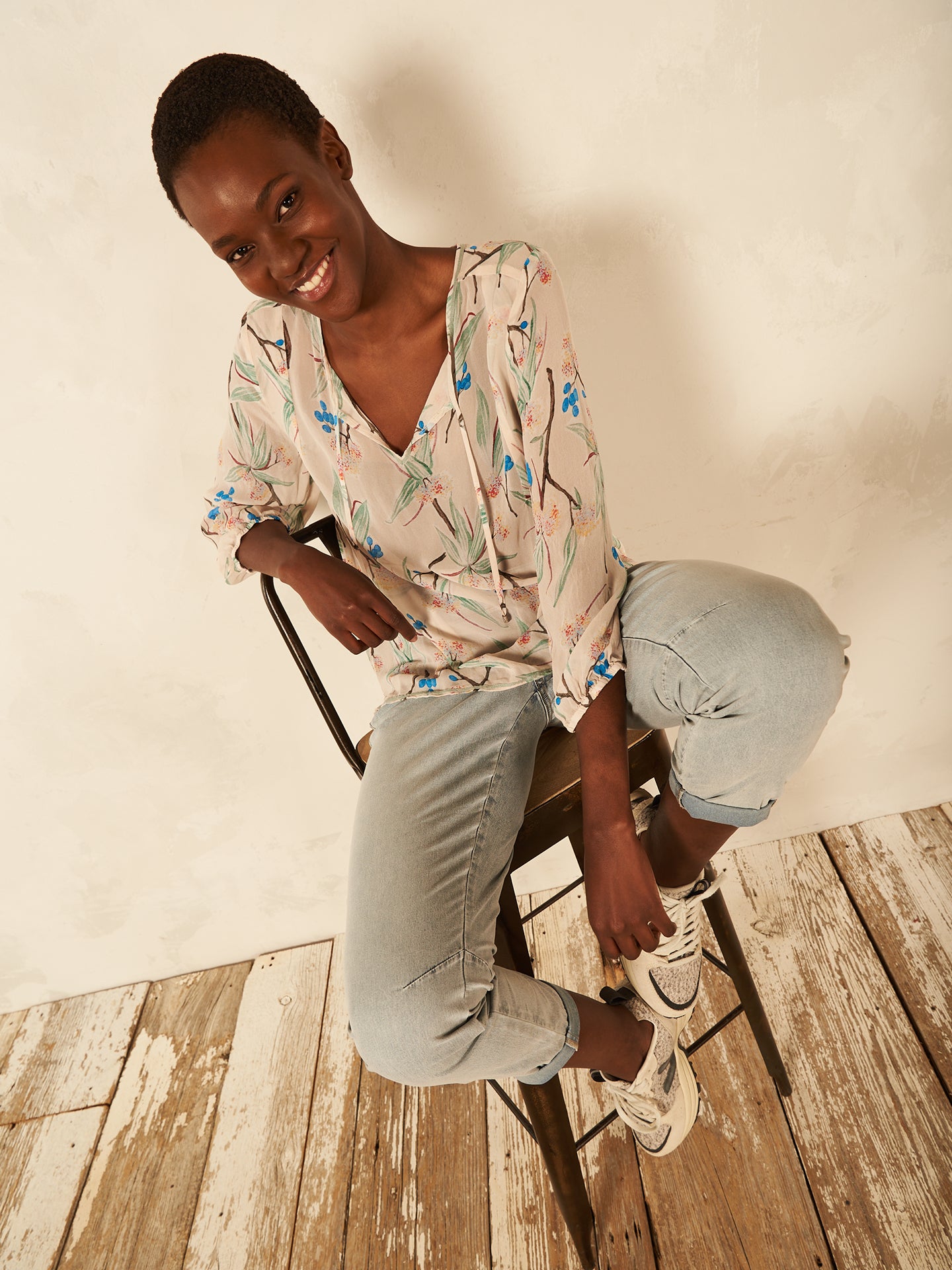 Bluse mit Druck