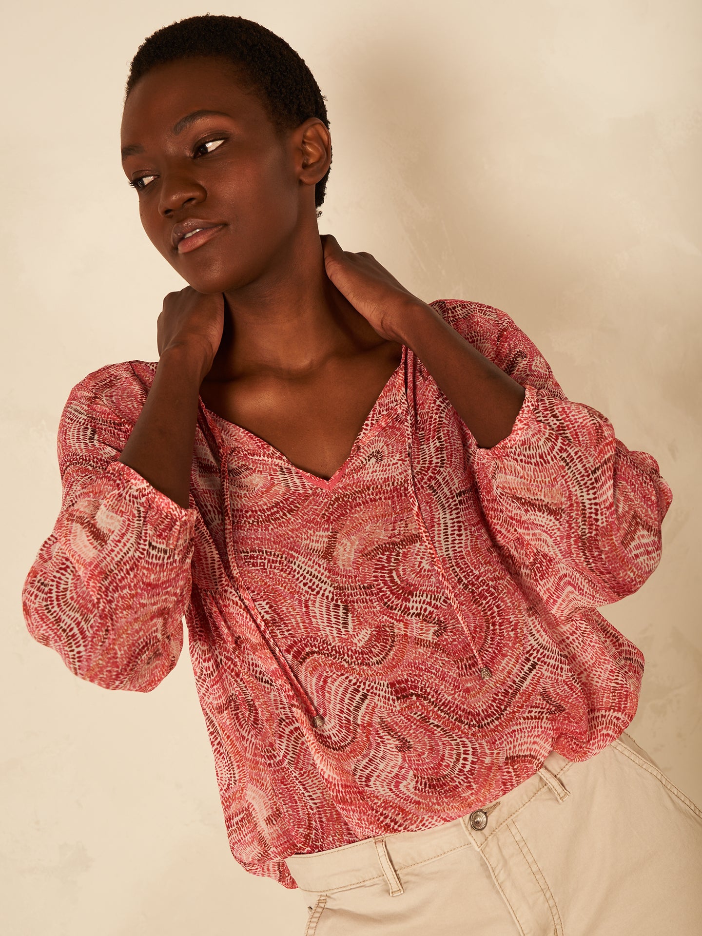 Bluse mit Druck
