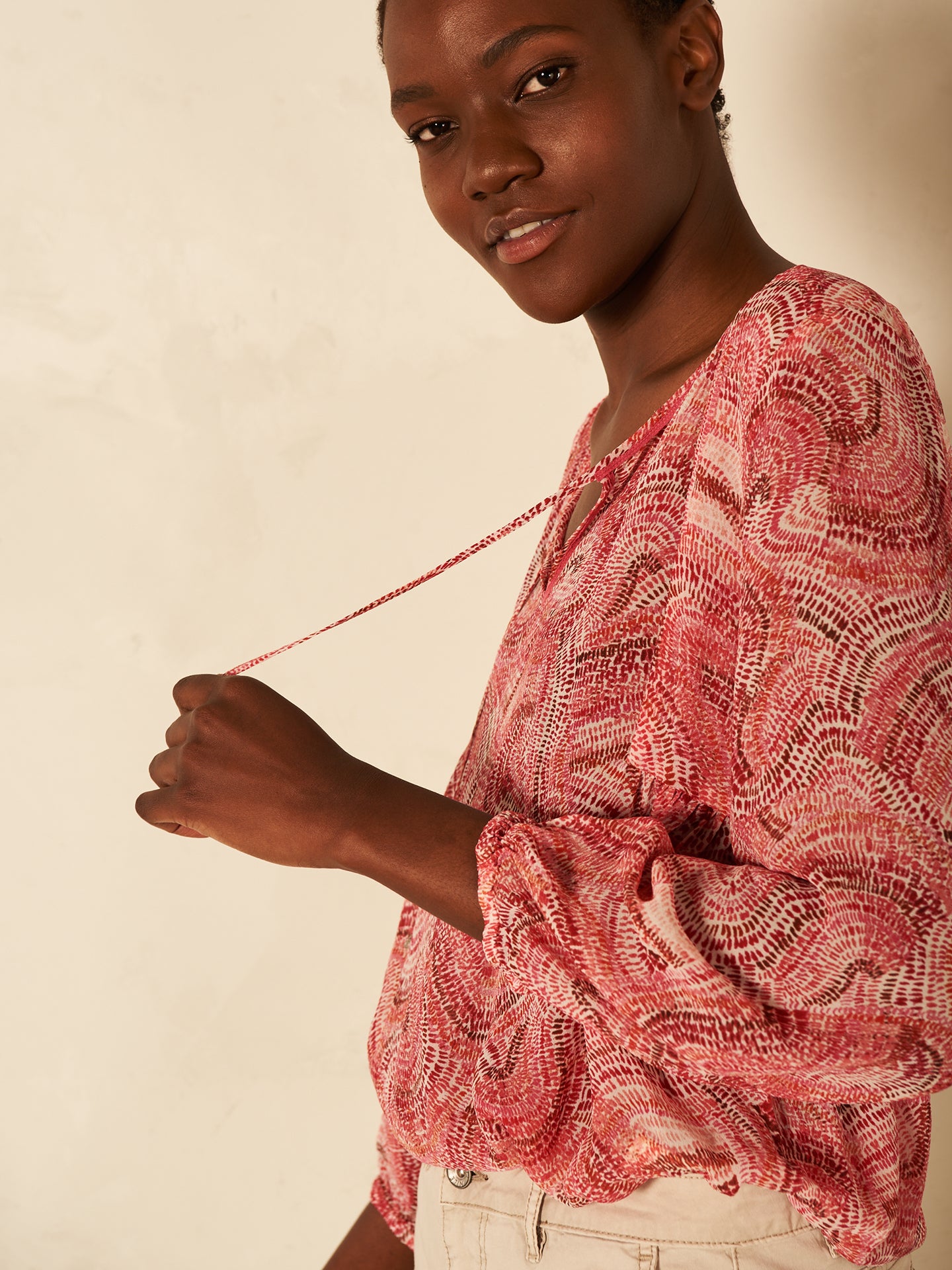 Bluse mit Druck