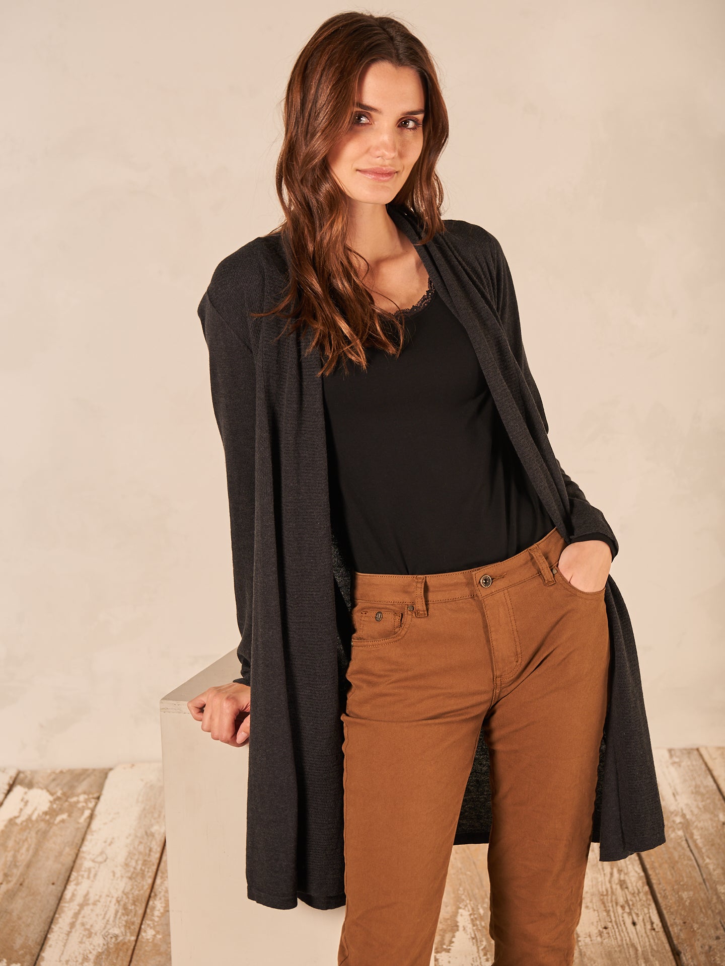 Feinstrickjacke