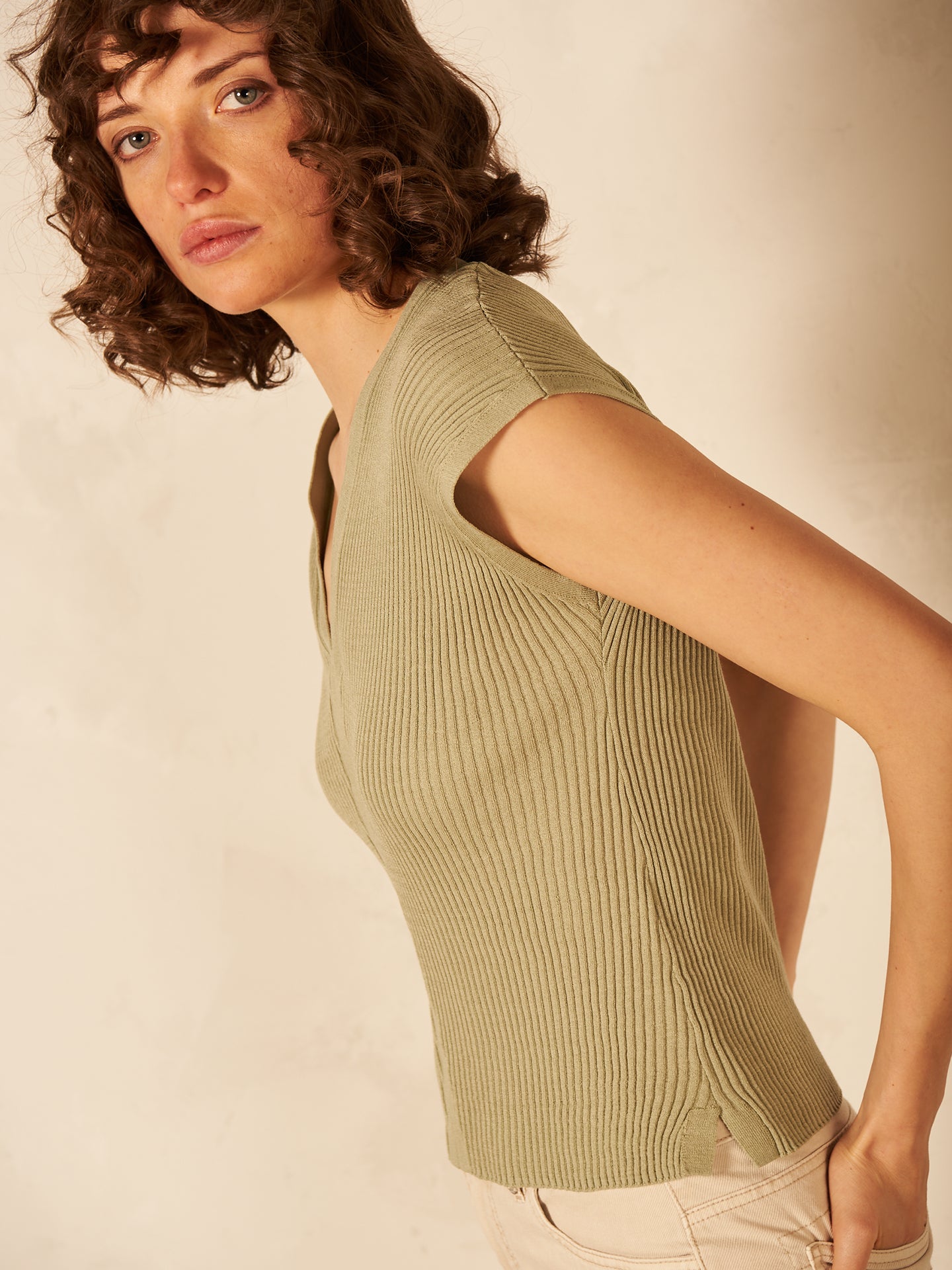 V-neck sweater vest