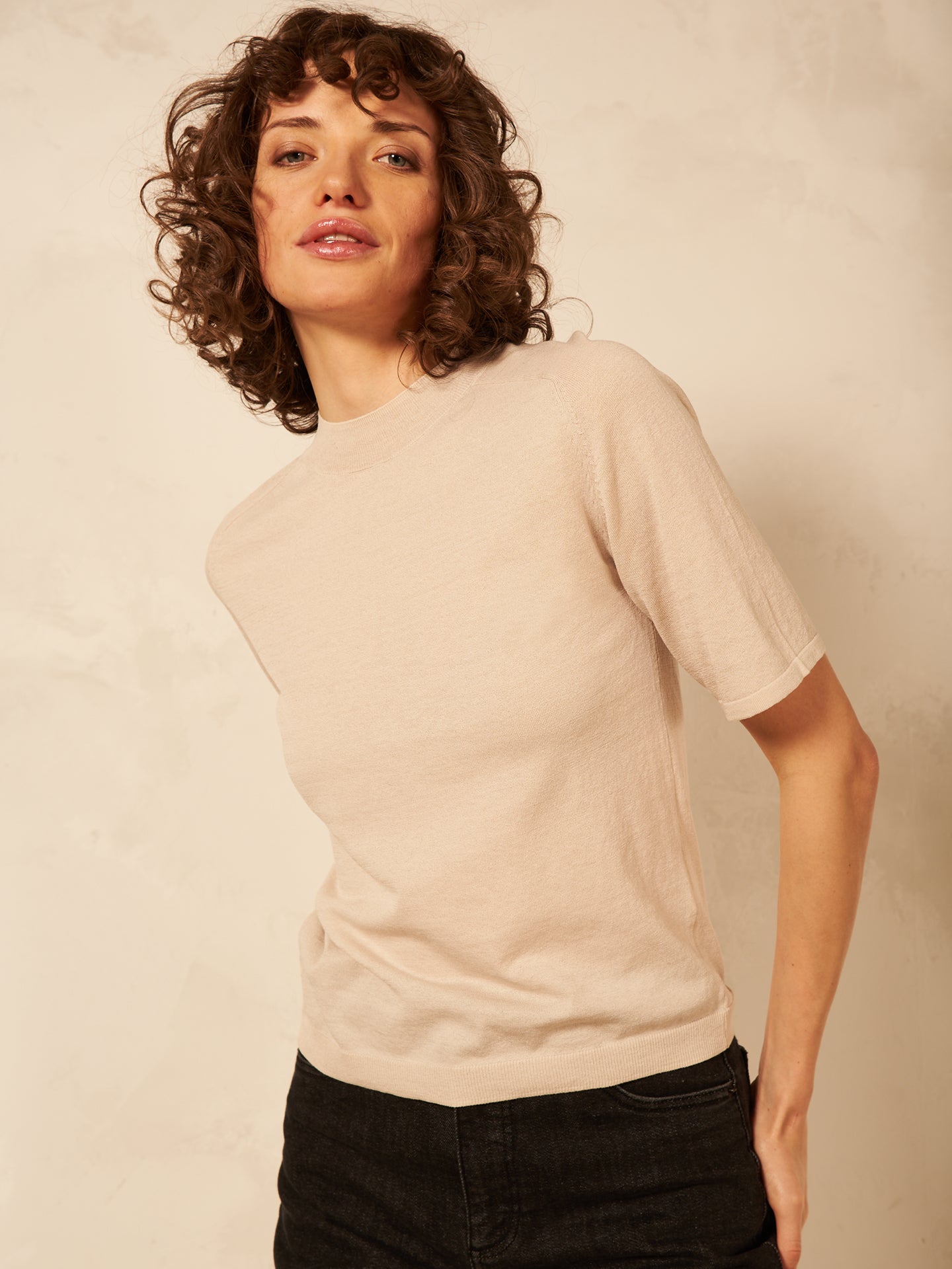 Pullover mit Stehkragen