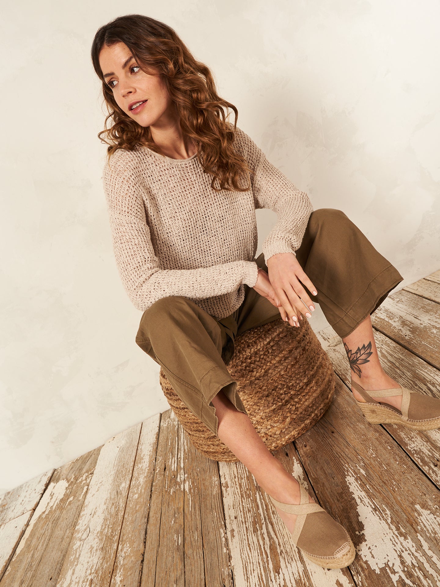 Maglione con scollo rotondo