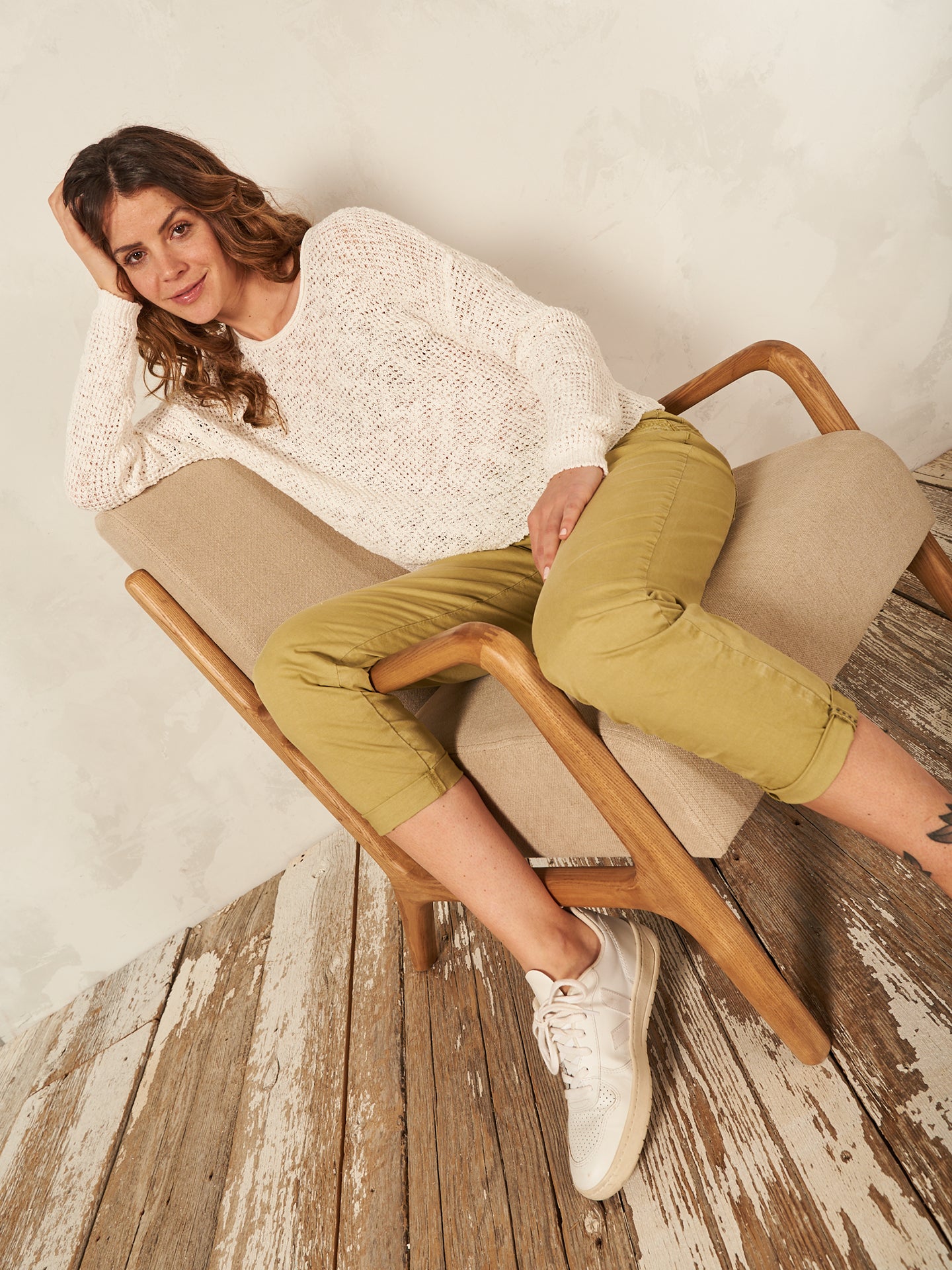 Maglione con scollo rotondo