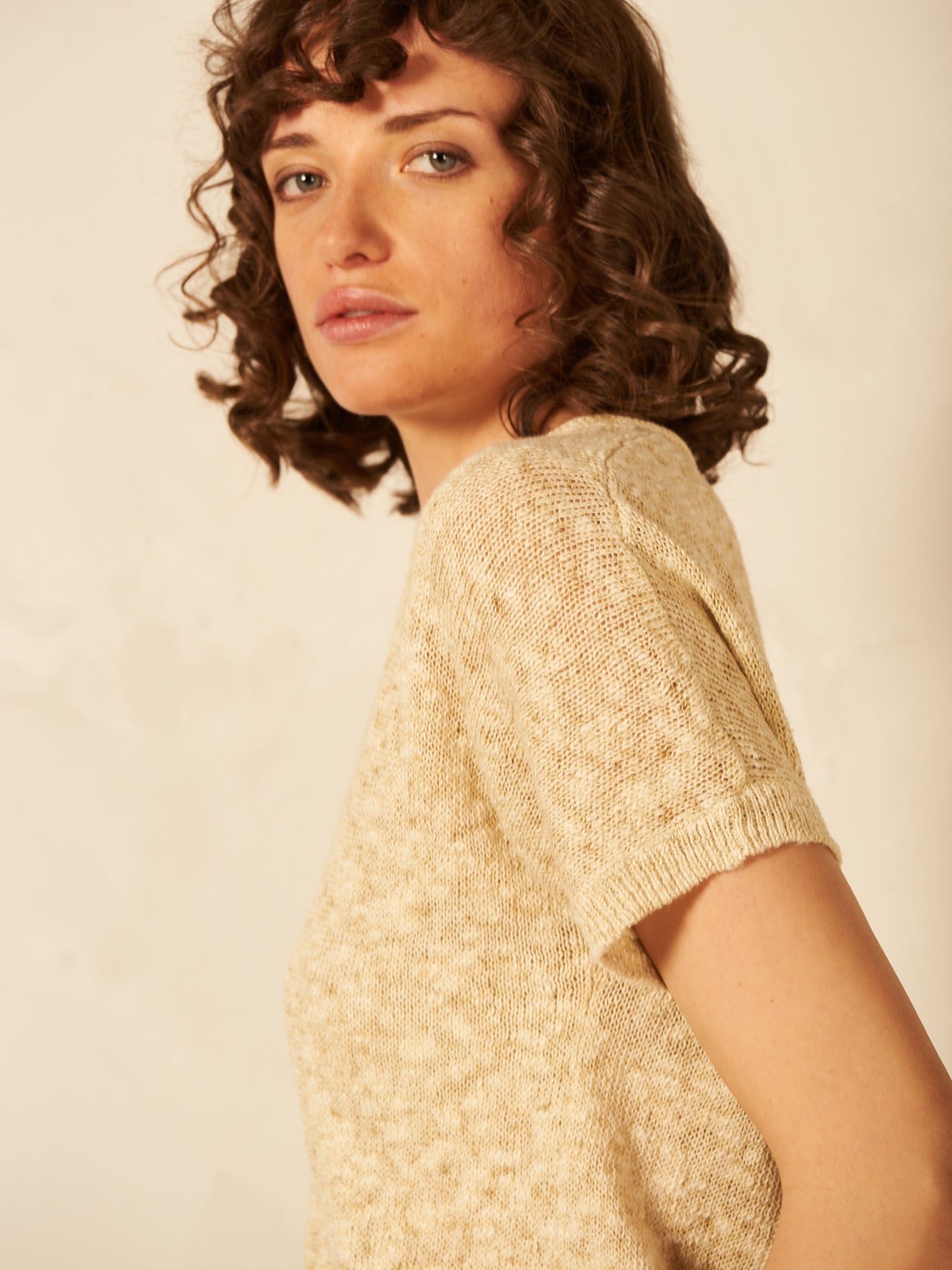 Strickpullover mit Leinen