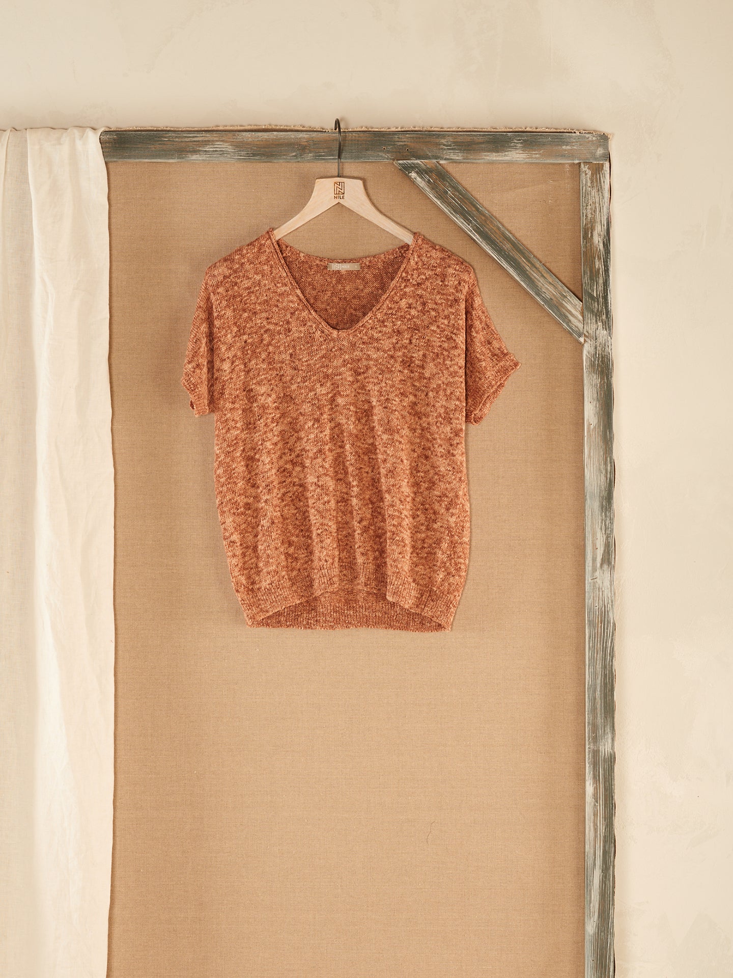 Strickpullover mit Leinen