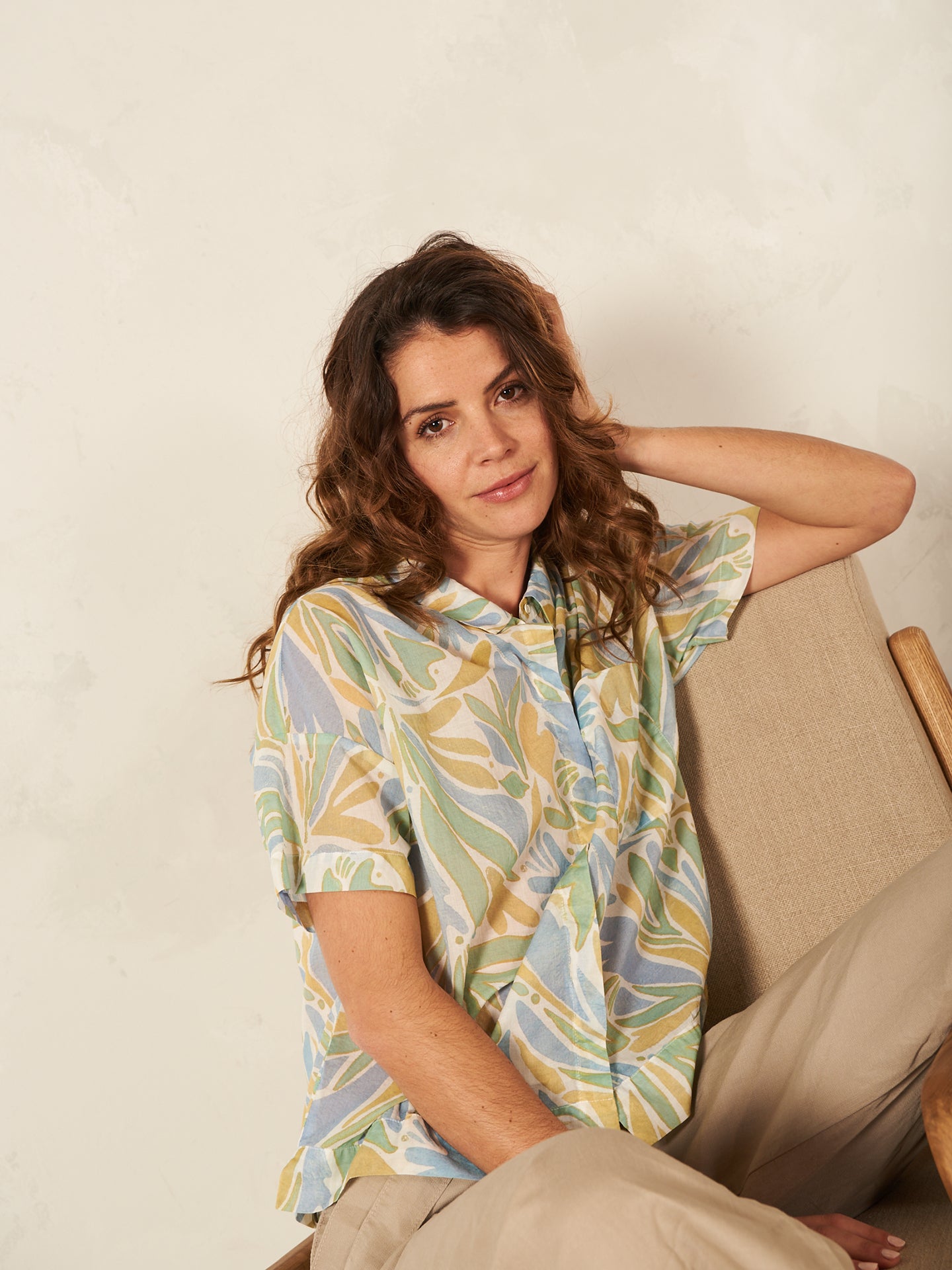 Bluse mit Reverskragen