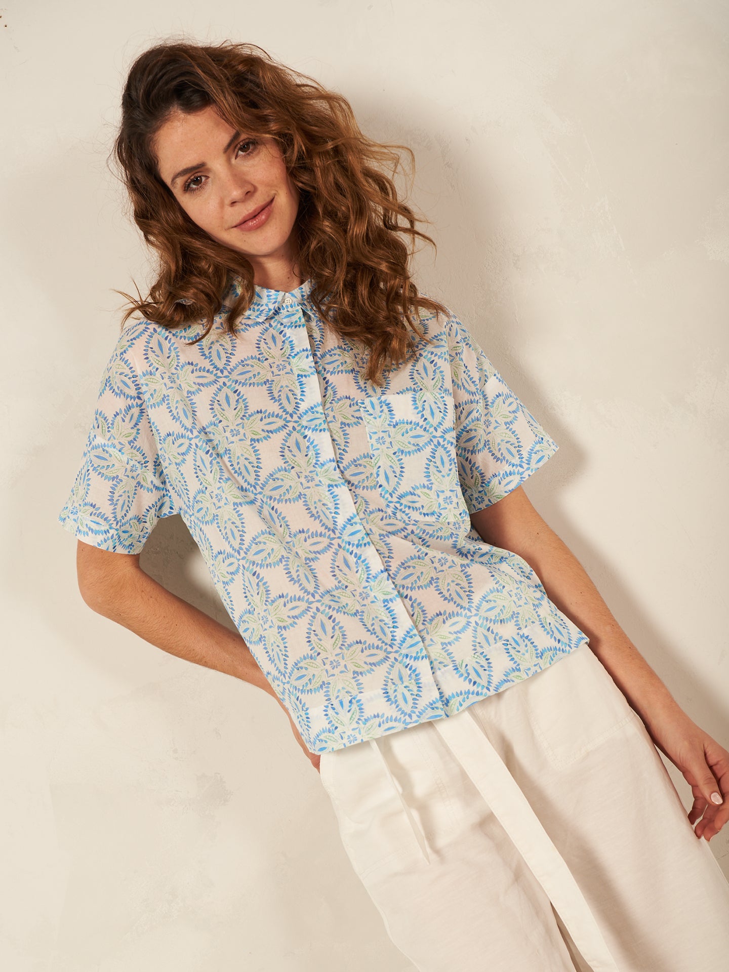 Bluse mit Reverskragen