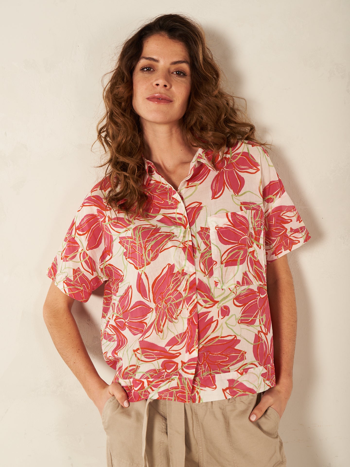 Bluse mit Reverskragen