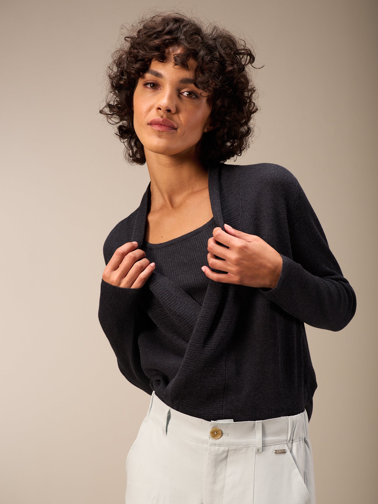 Feinstrickjacke