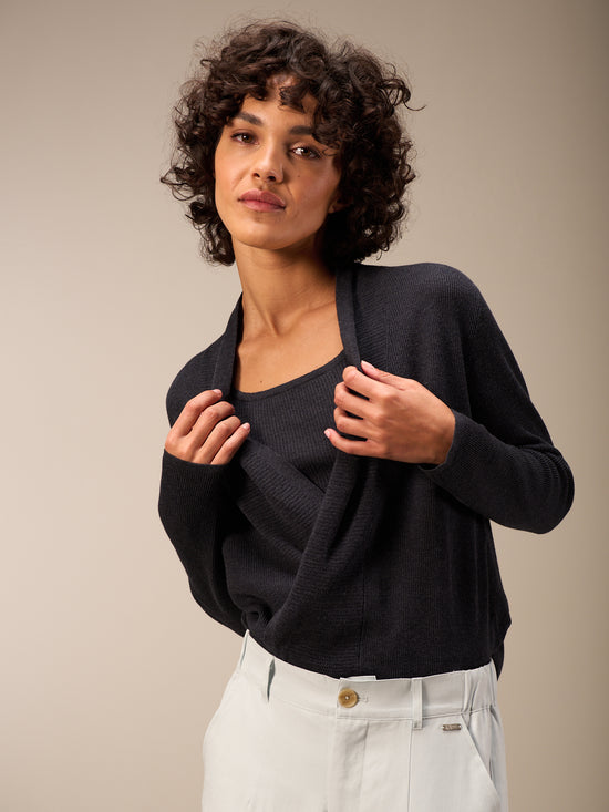 jaquette en maille fine