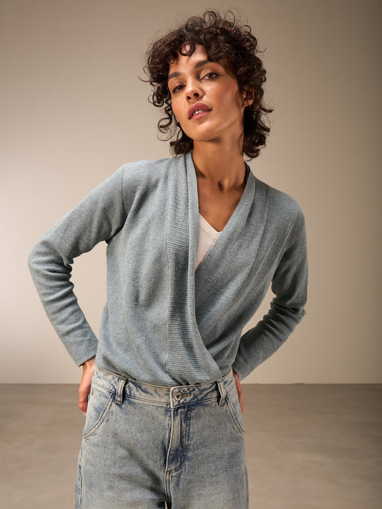 jaquette en maille fine