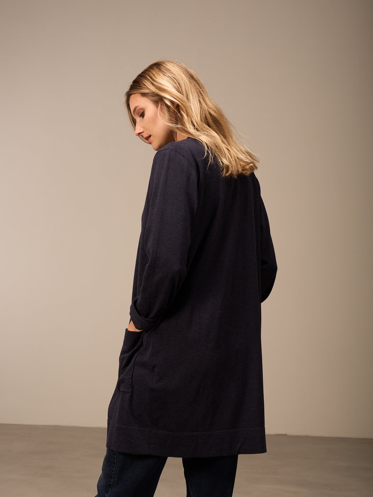 Giacca in maglia con scollo a V