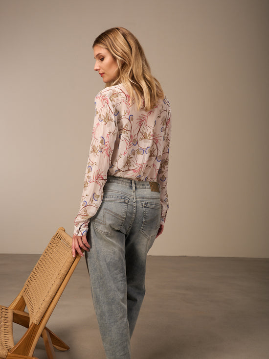 Bluse mit Stehkragen