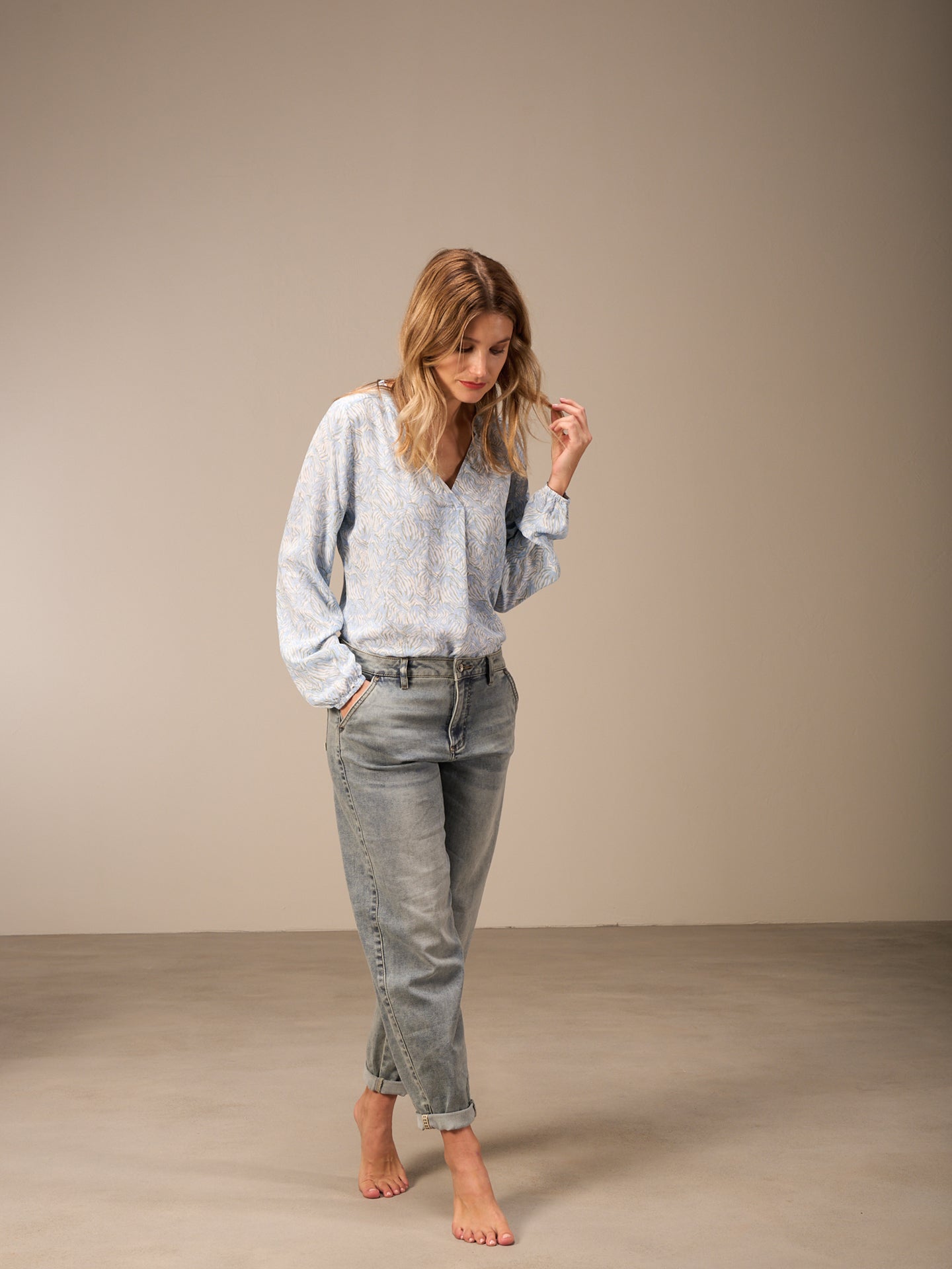 blouse à manches 3/4