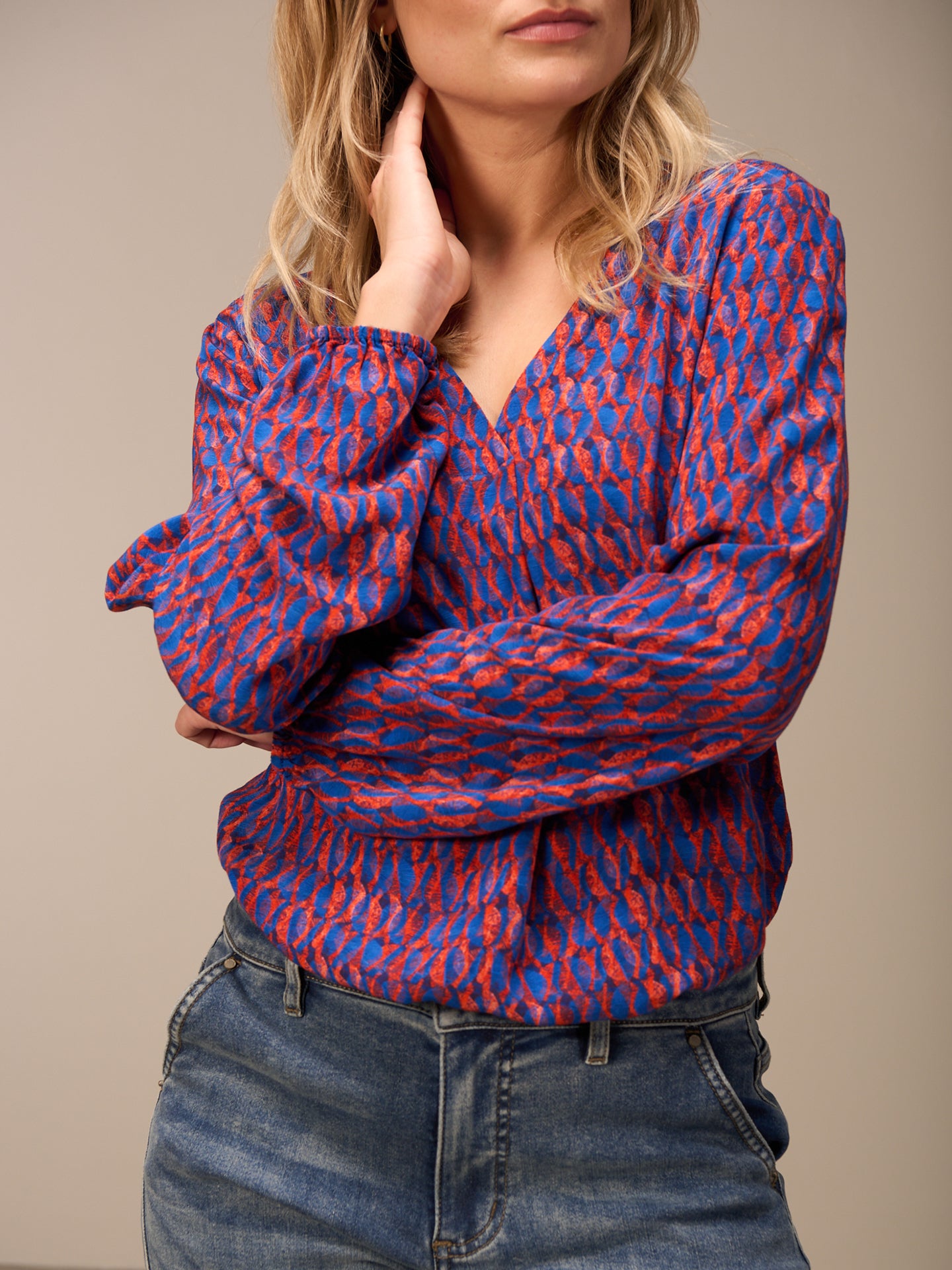 blouse à manches 3/4
