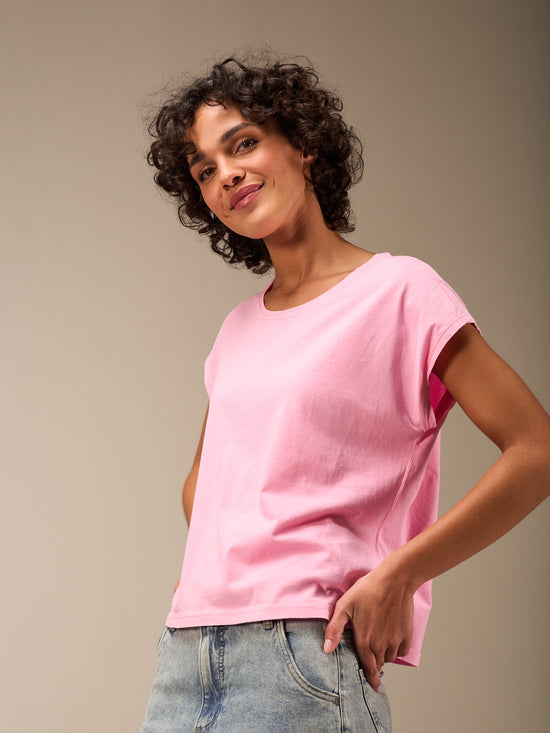 T-shirt à manches coupées raccourcies