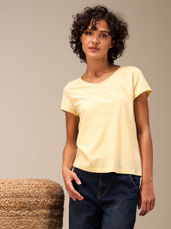T-shirt avec col en V