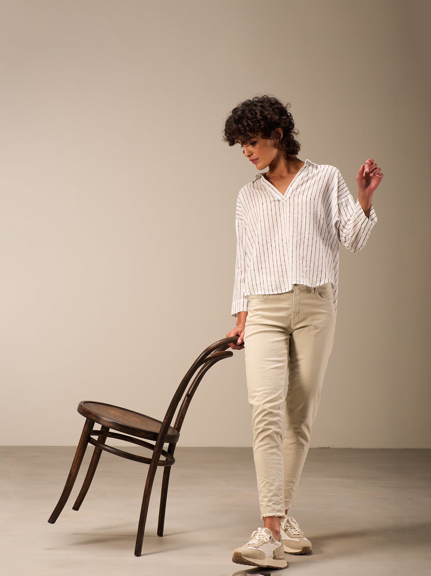 blouse à manches 3/4