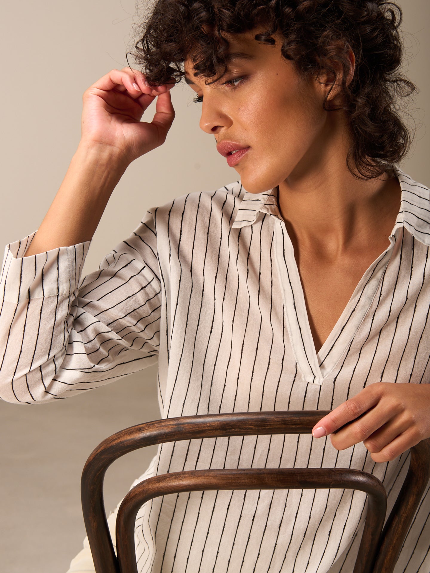 blouse à manches 3/4