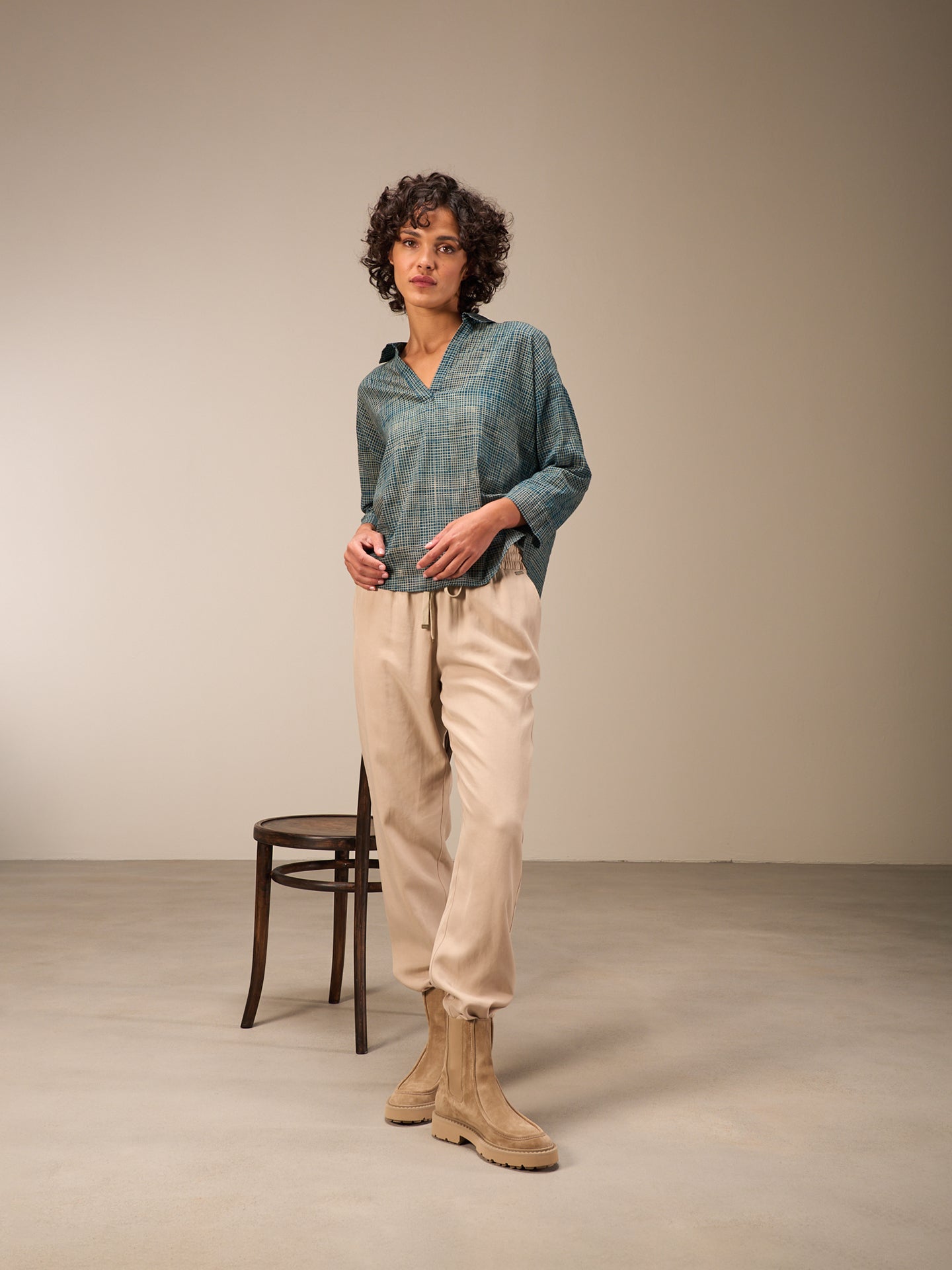 blouse à manches 3/4