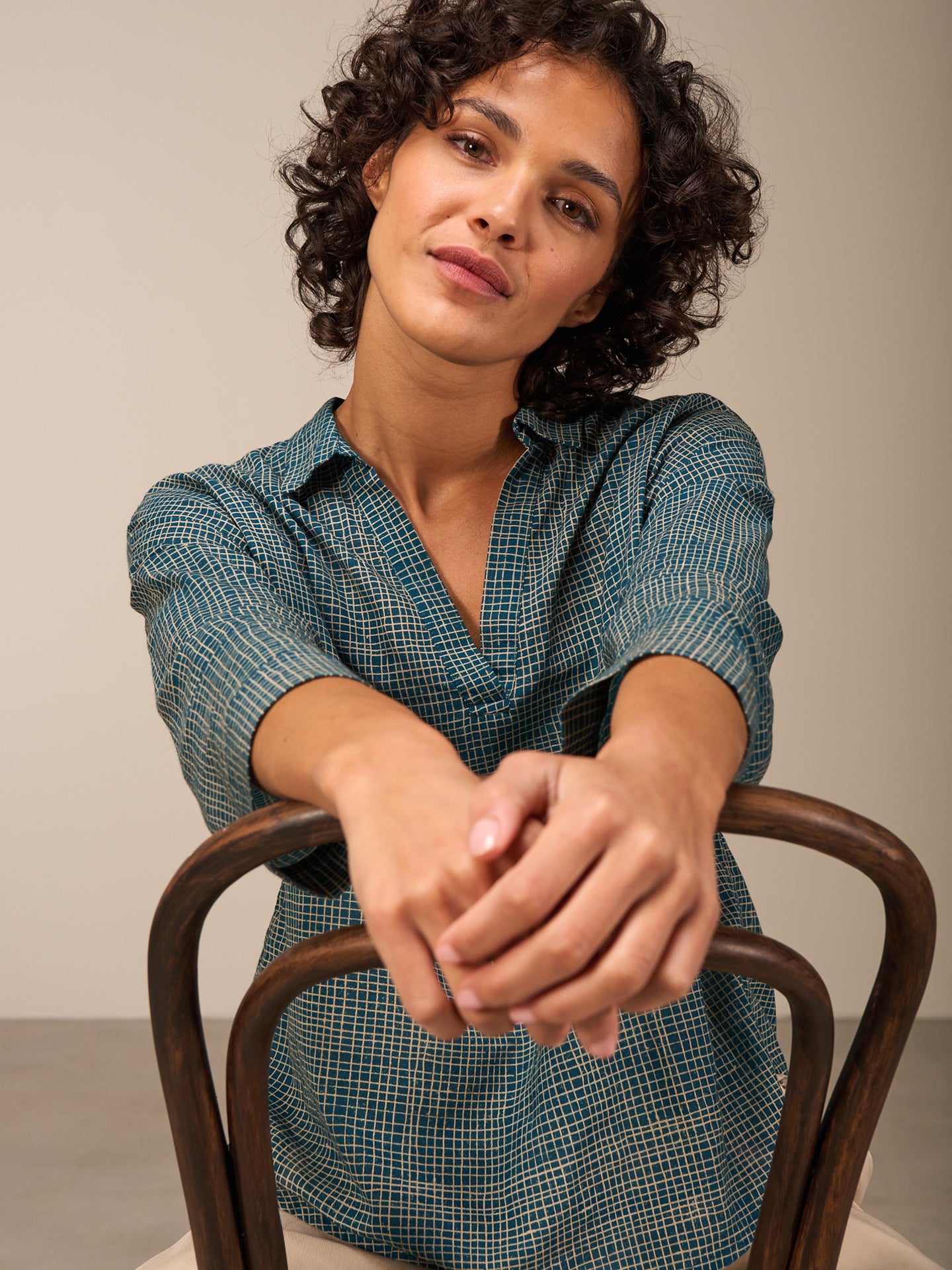 blouse à manches 3/4