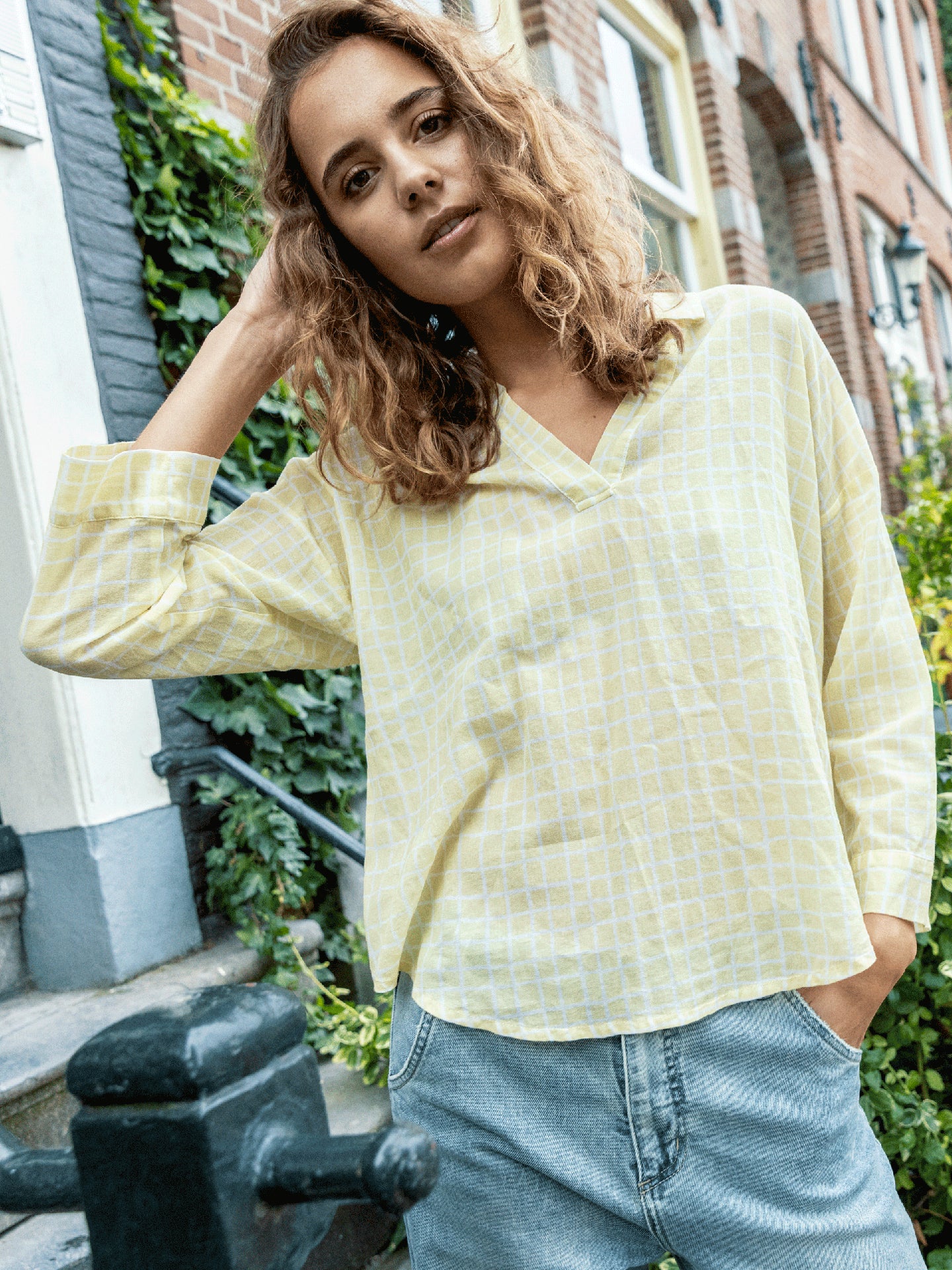blouse à manches 3/4