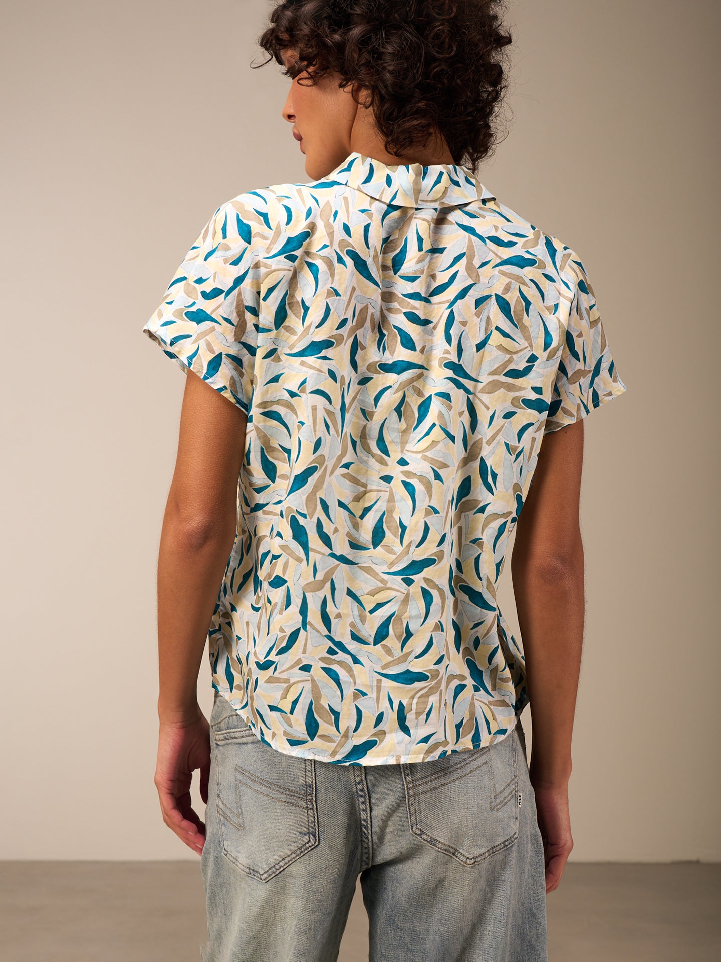 Blouse with button placket