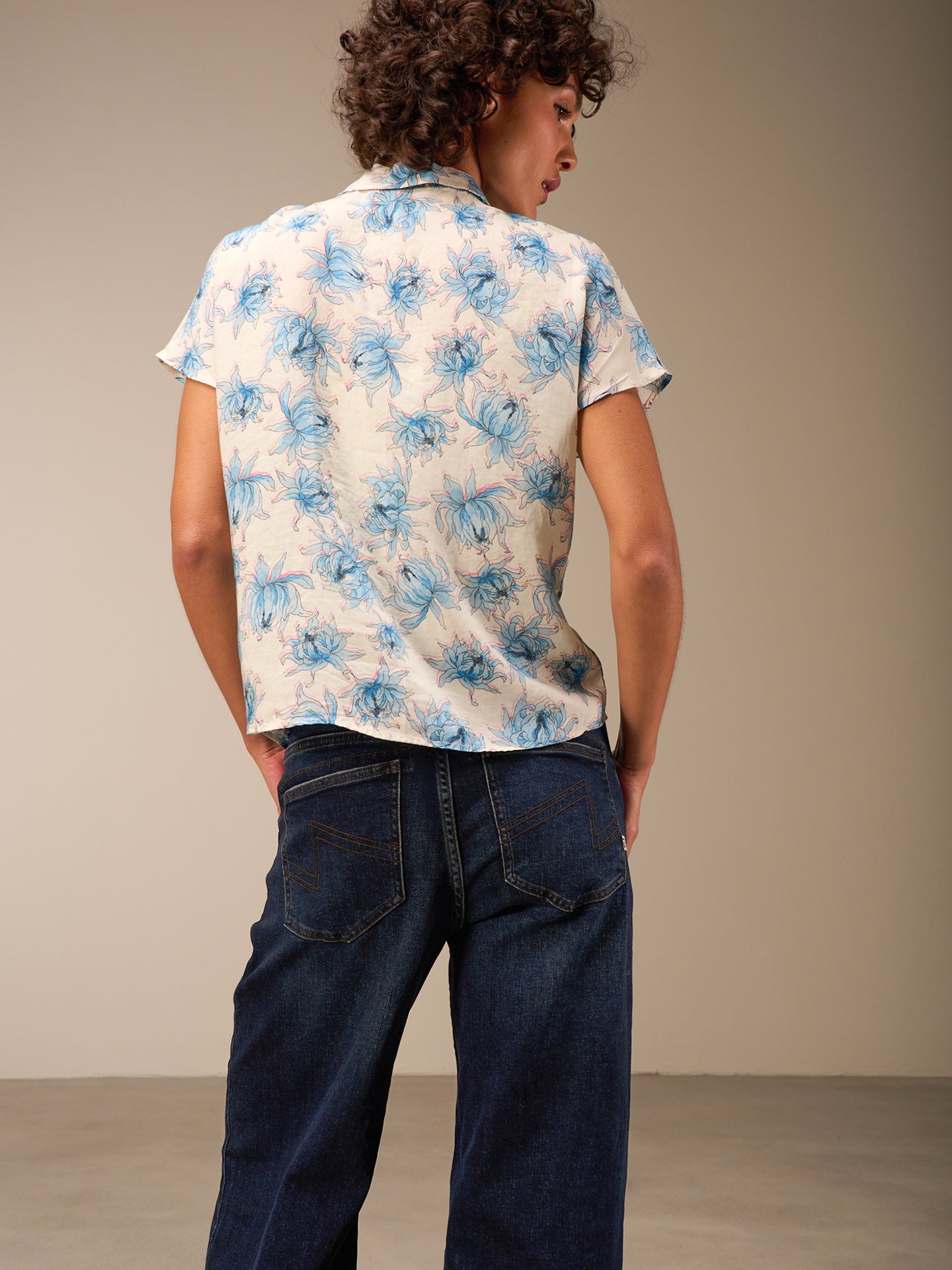 Blouse with button placket