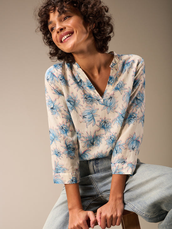Bluse mit V-Ausschnitt