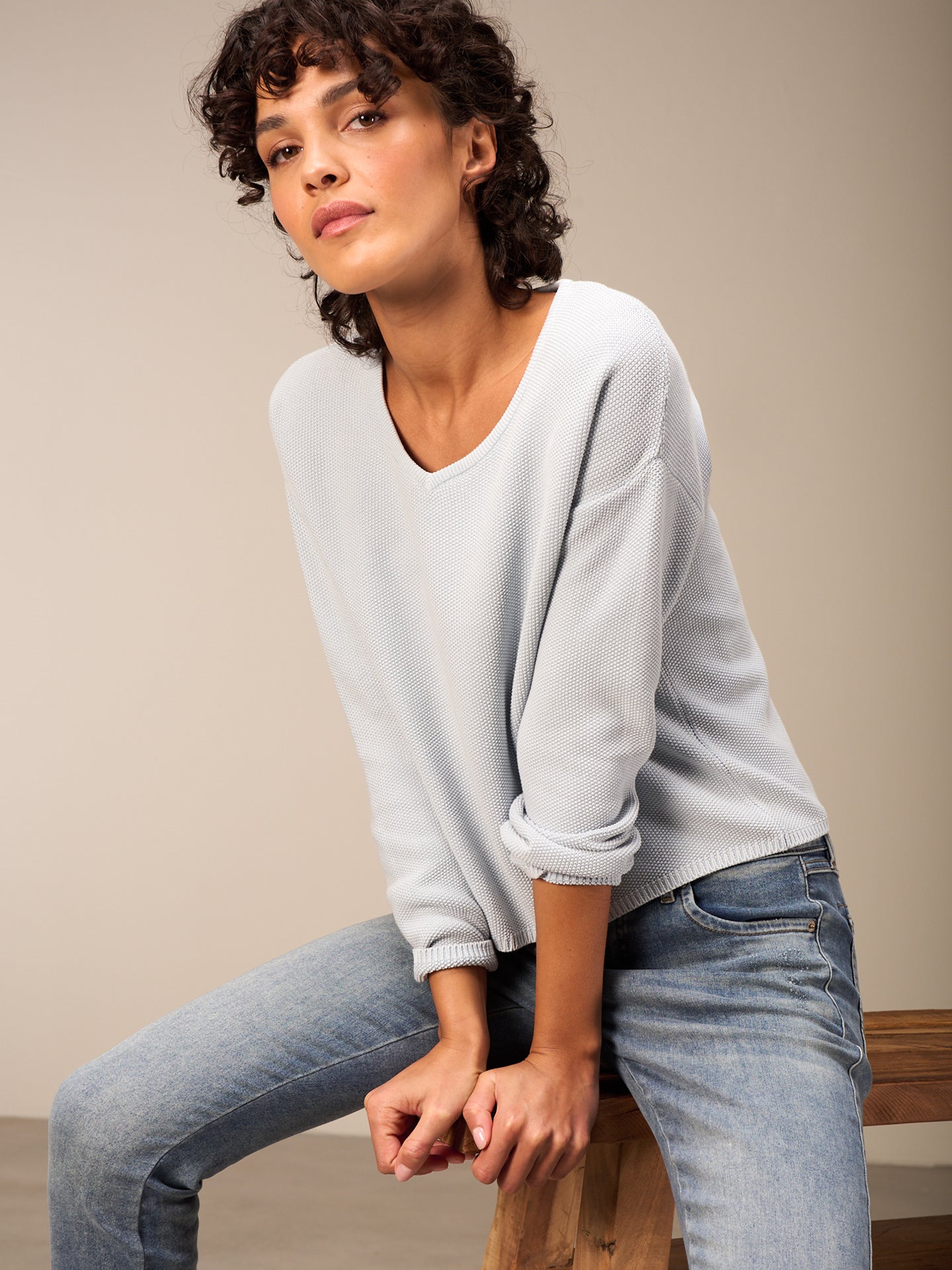 Pullover mit V-Ausschnitt