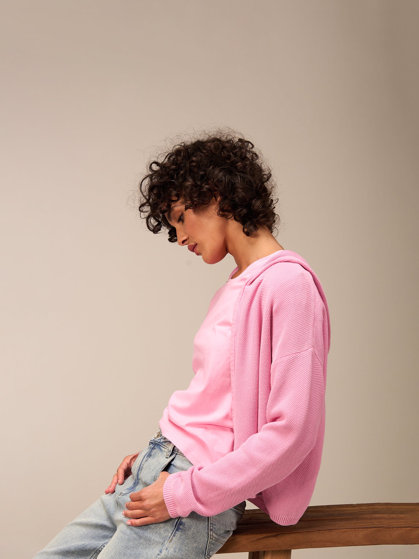 Hooded cardigan