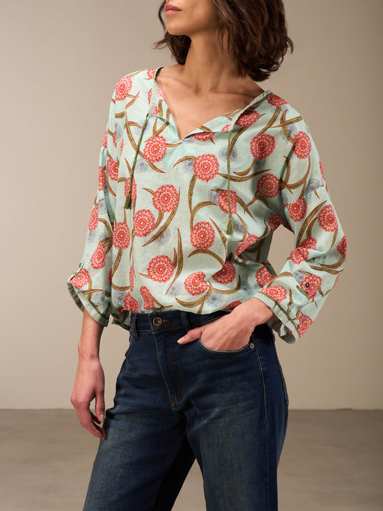 blouse à manches 3/4