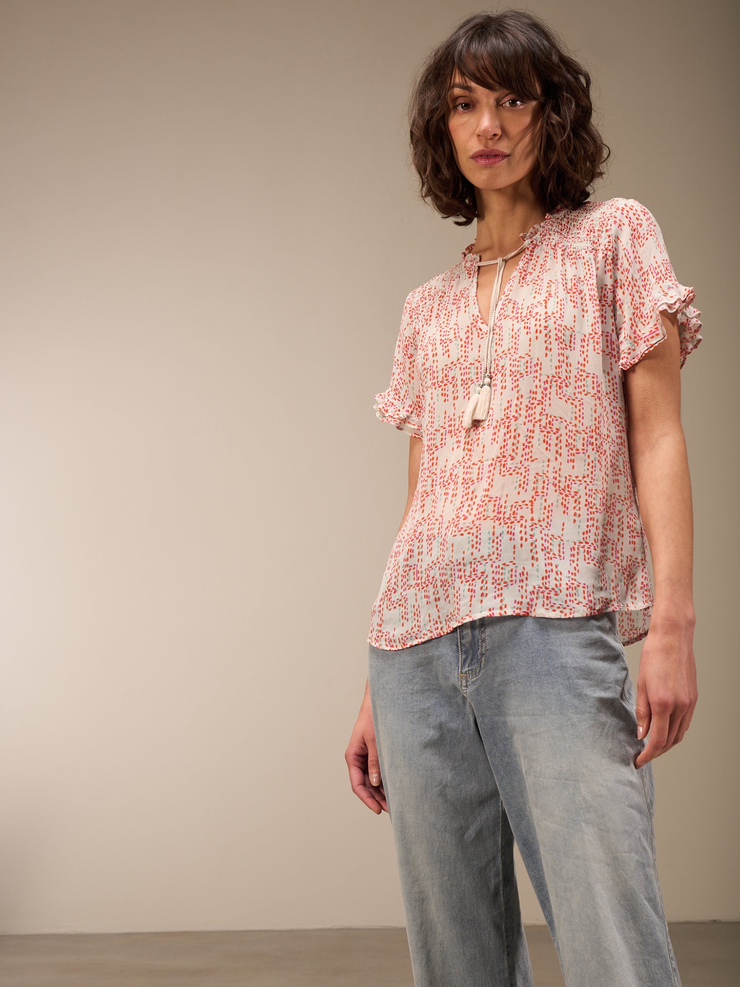 Bluse mit Rüschendetail
